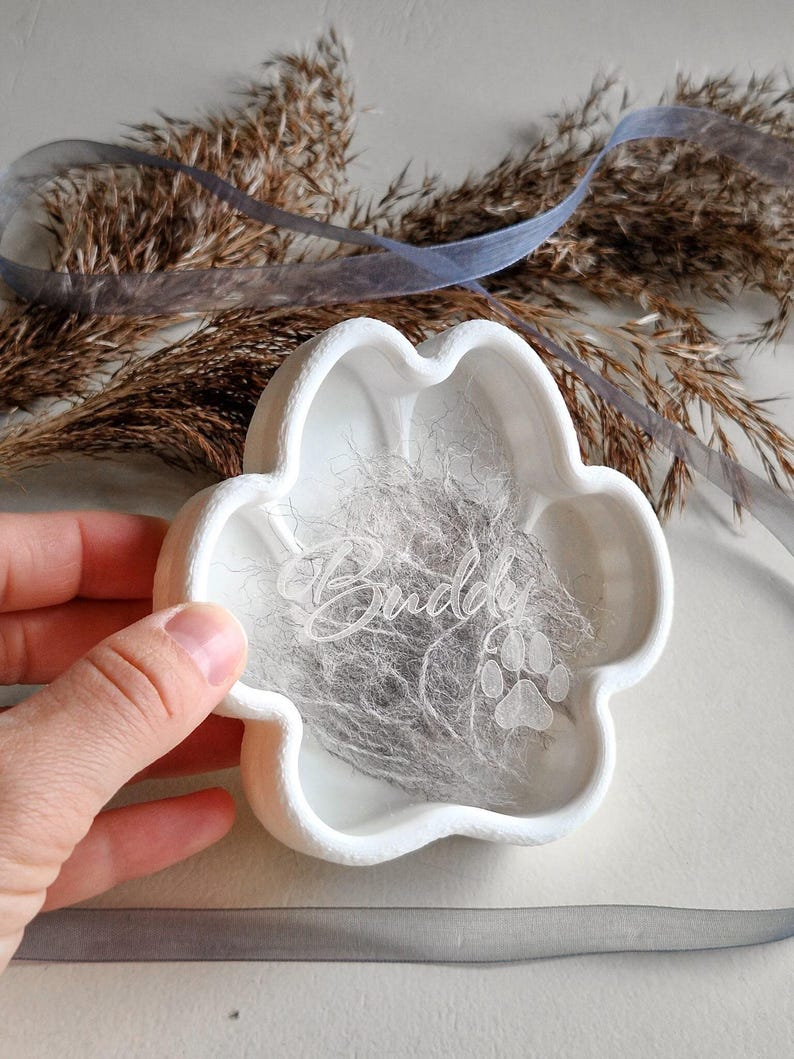 Souvenir personnalisé en fourrure d’animal de compagnie en forme de patte - Amoureux des animaux