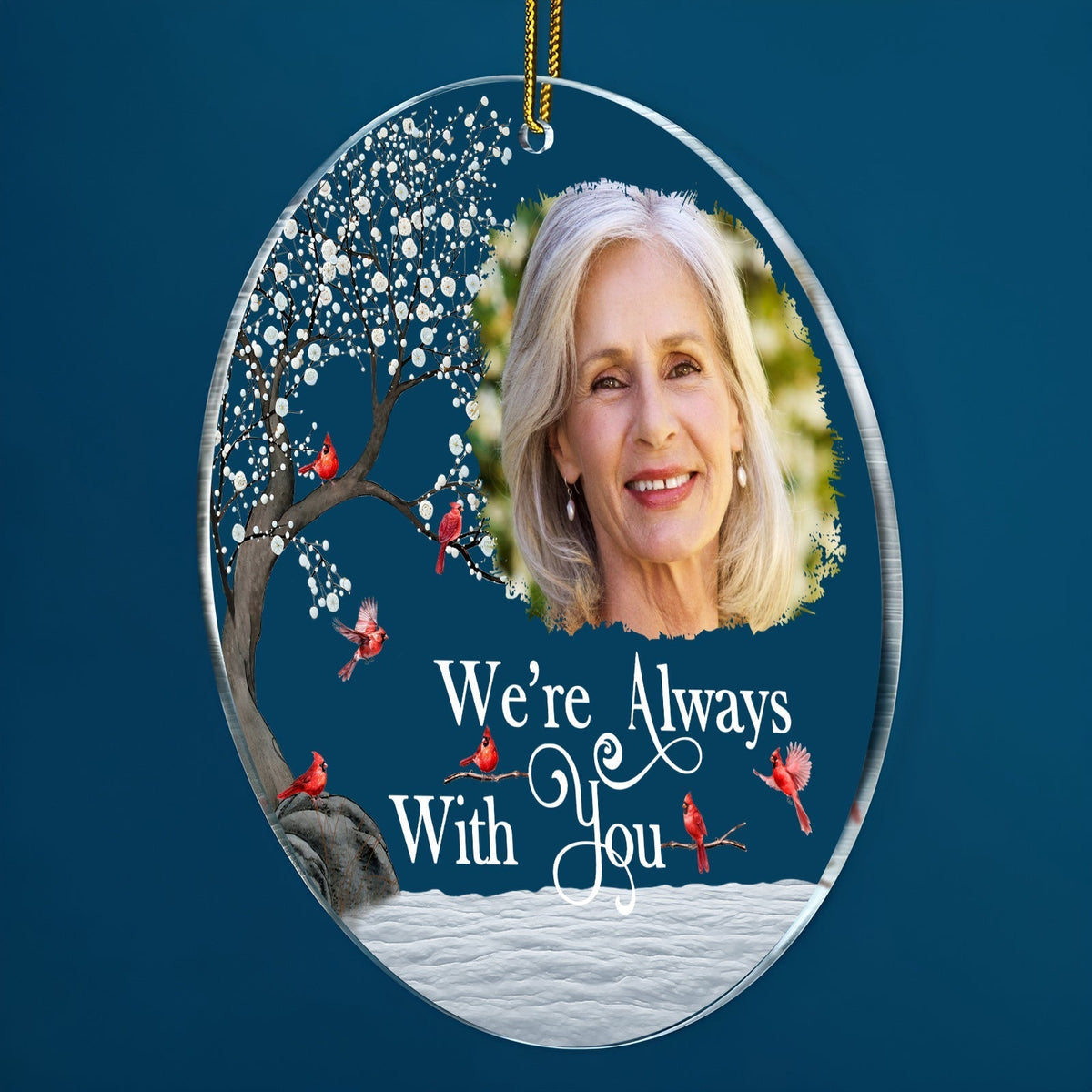 Family - I'm Always With You - Personalized Circle Acrylic Ornament