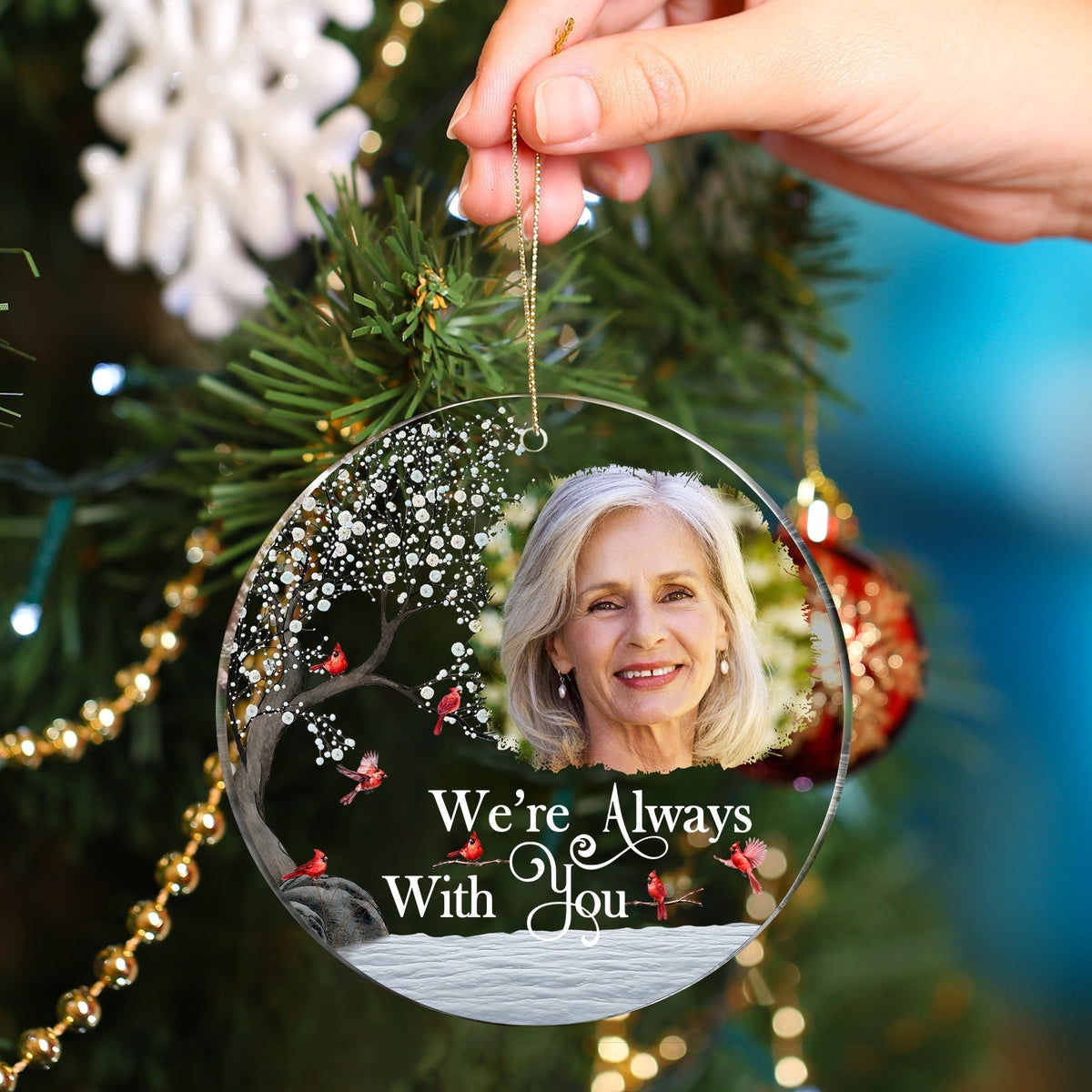 Family - I'm Always With You - Personalized Circle Acrylic Ornament