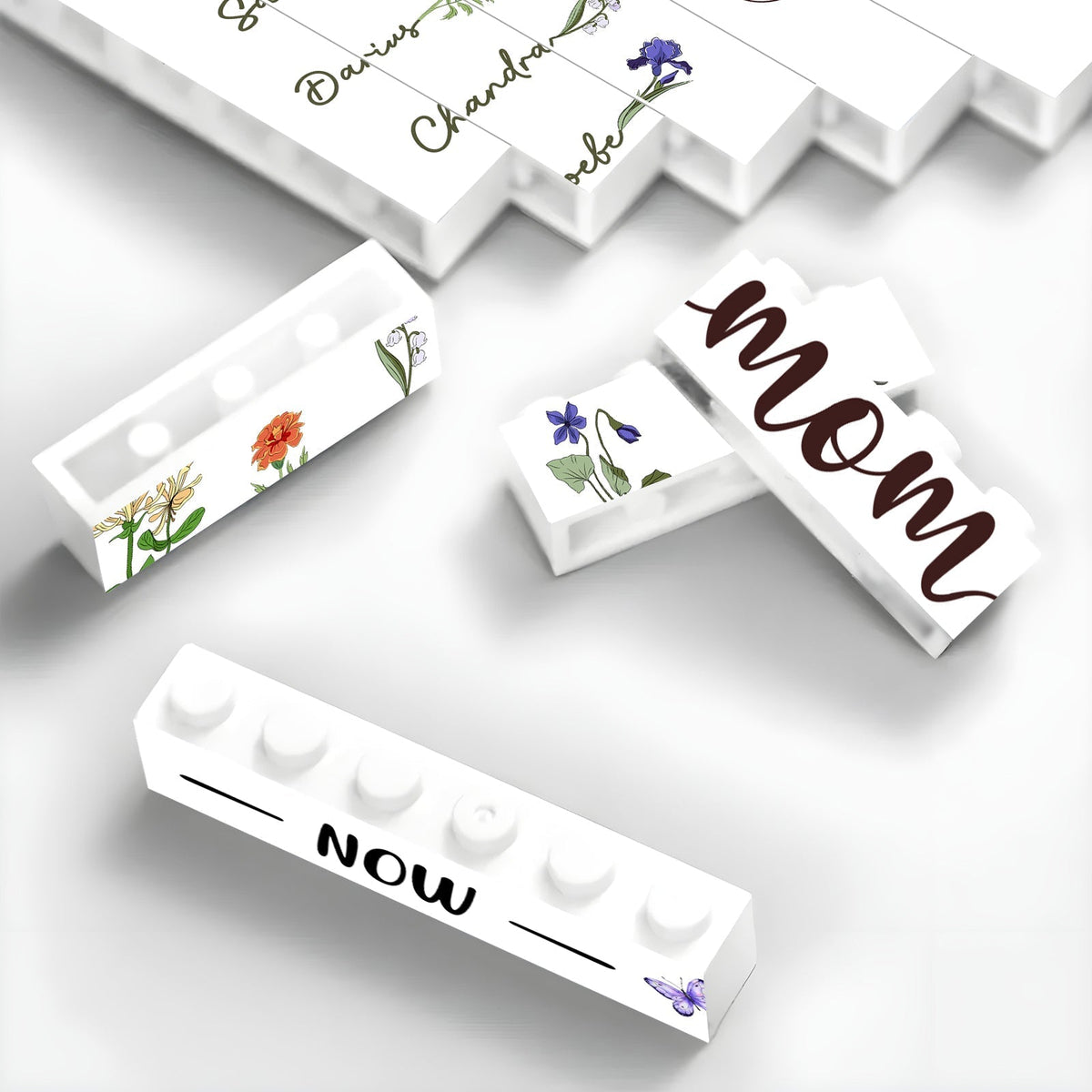Family - First Mum Now Grammy - Personalized Flower Jigsaw Puzzles