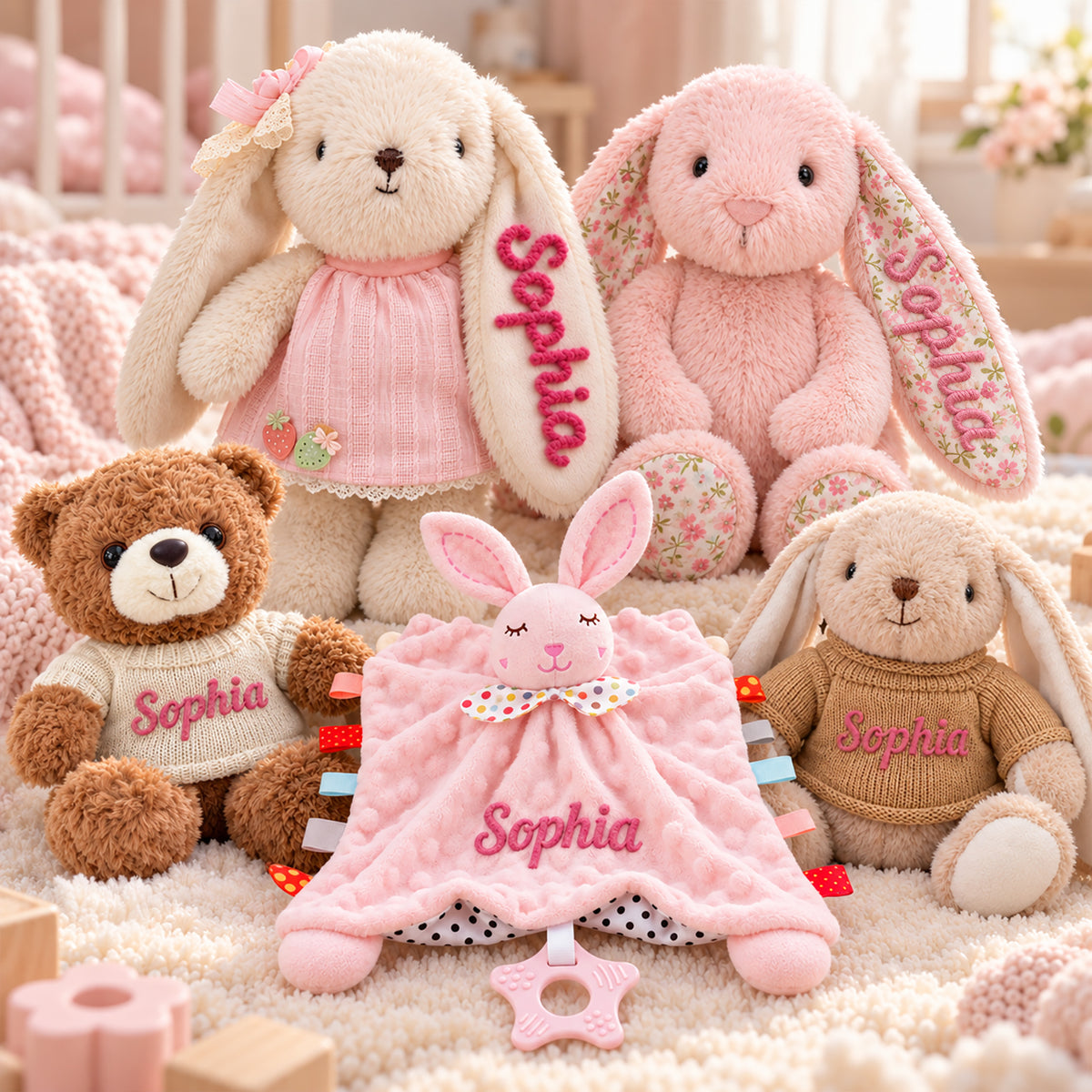 Coffret cadeau personnalisé pour bébé, cadeau de baby shower et de naissance personnalisé avec prénom