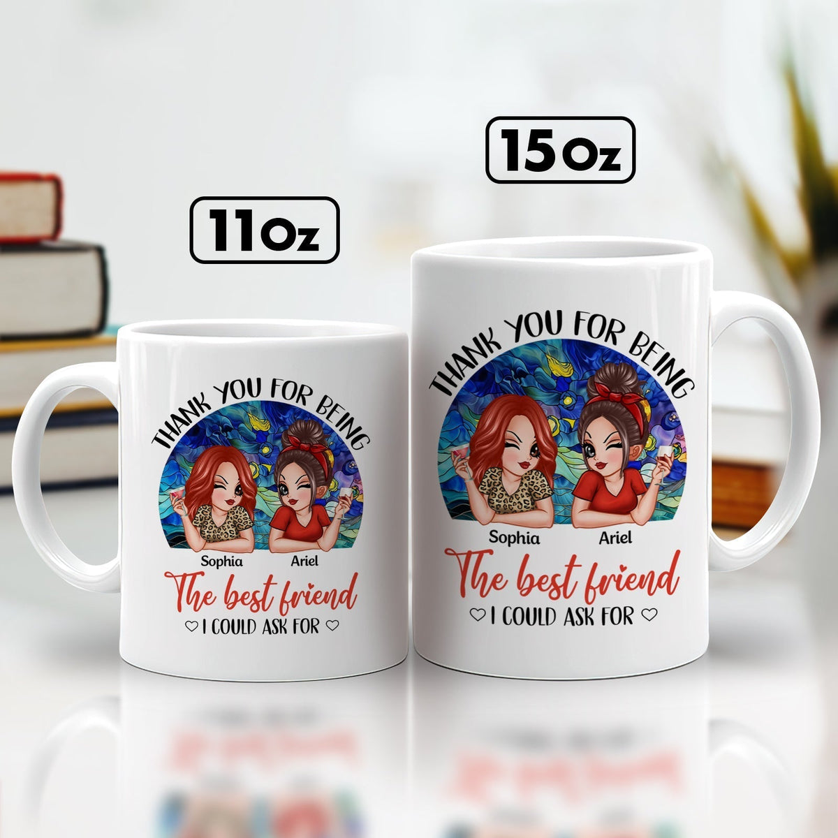 Meilleures amies - Merci d'être la meilleure amie que je puisse souhaiter - Mug personnalisé