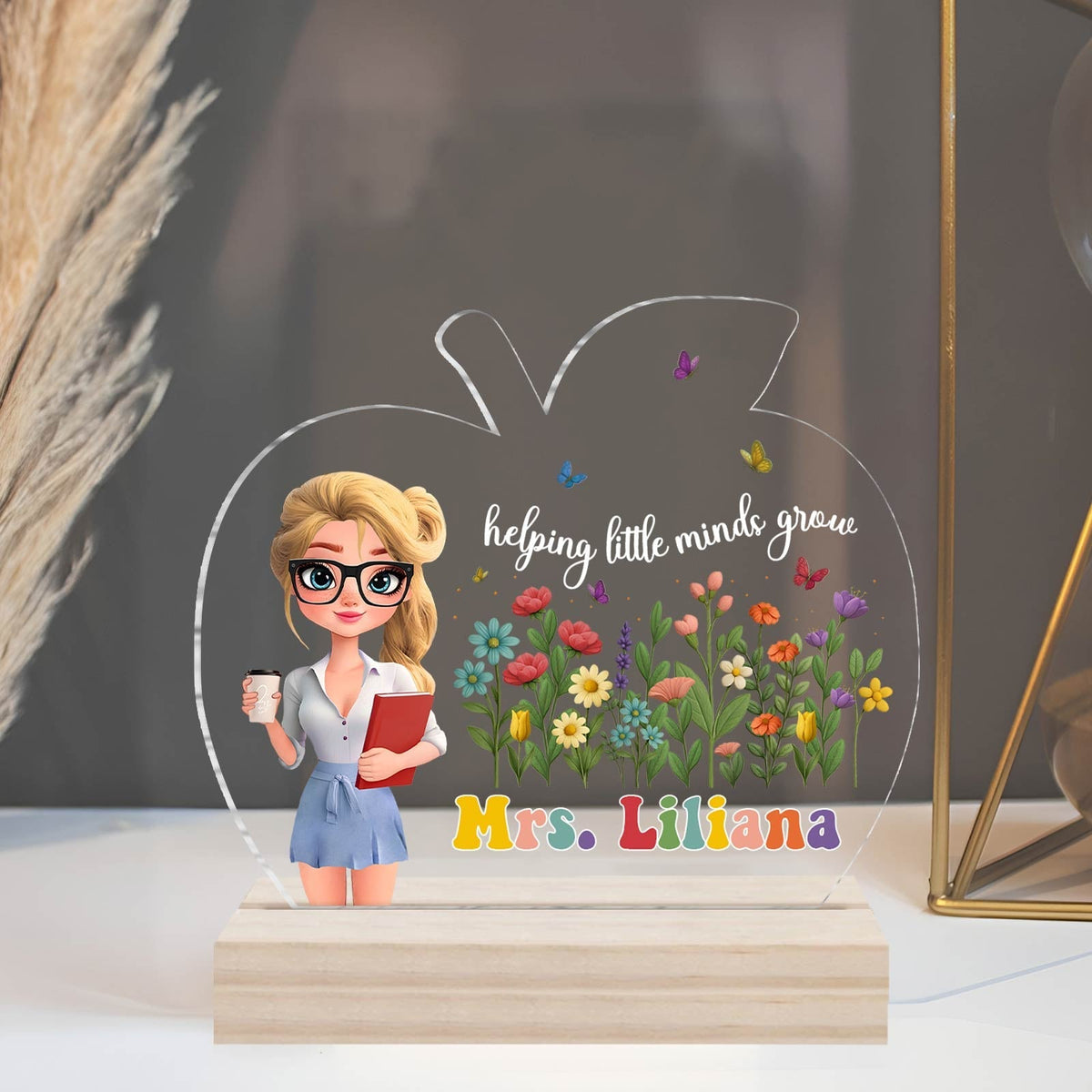 Teach Them, Love Them, Watch Them Grow - Personalized LED Night Light