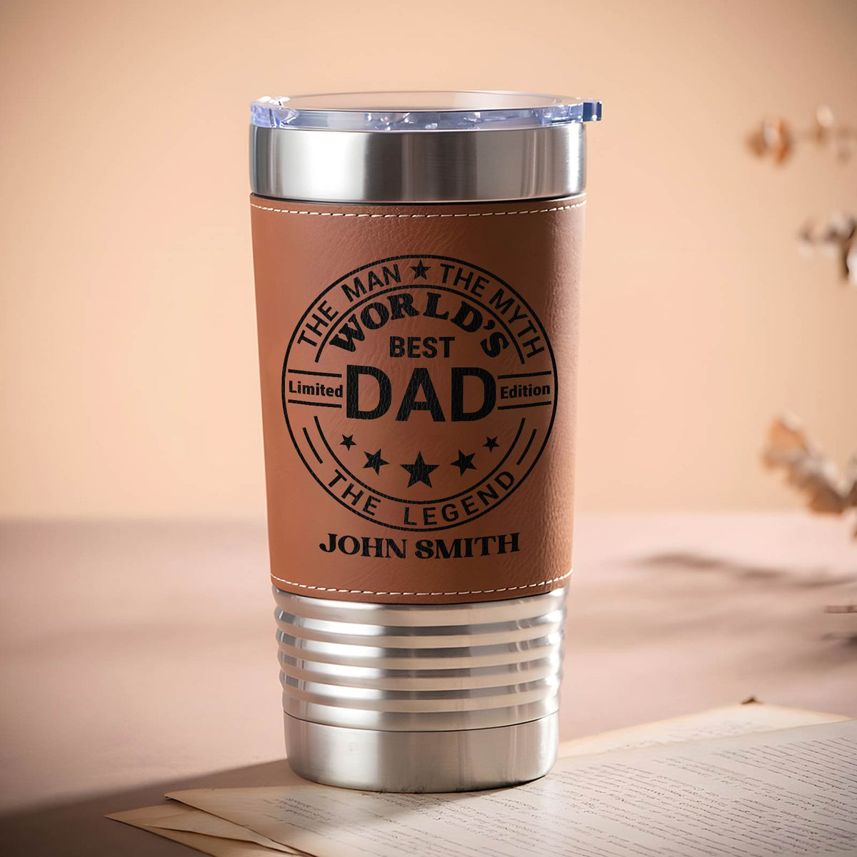 Dad - The Man The Myth The Legend - Personalized Stainless Steel Tumbler