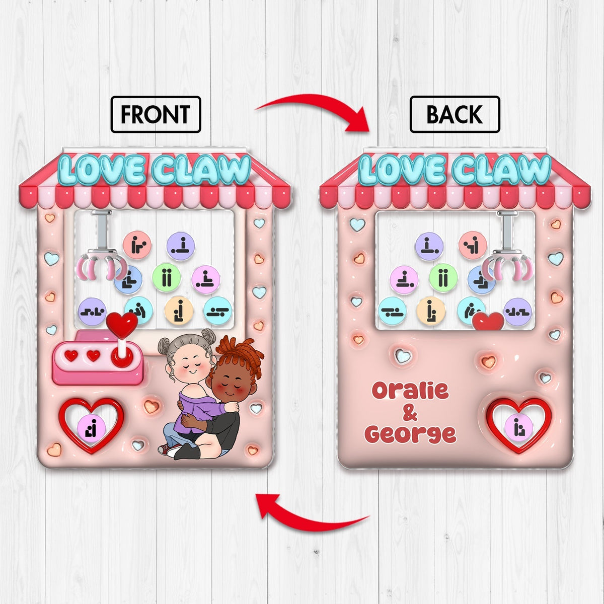 Couple - Love Claw - Personalized Shaking Board Game