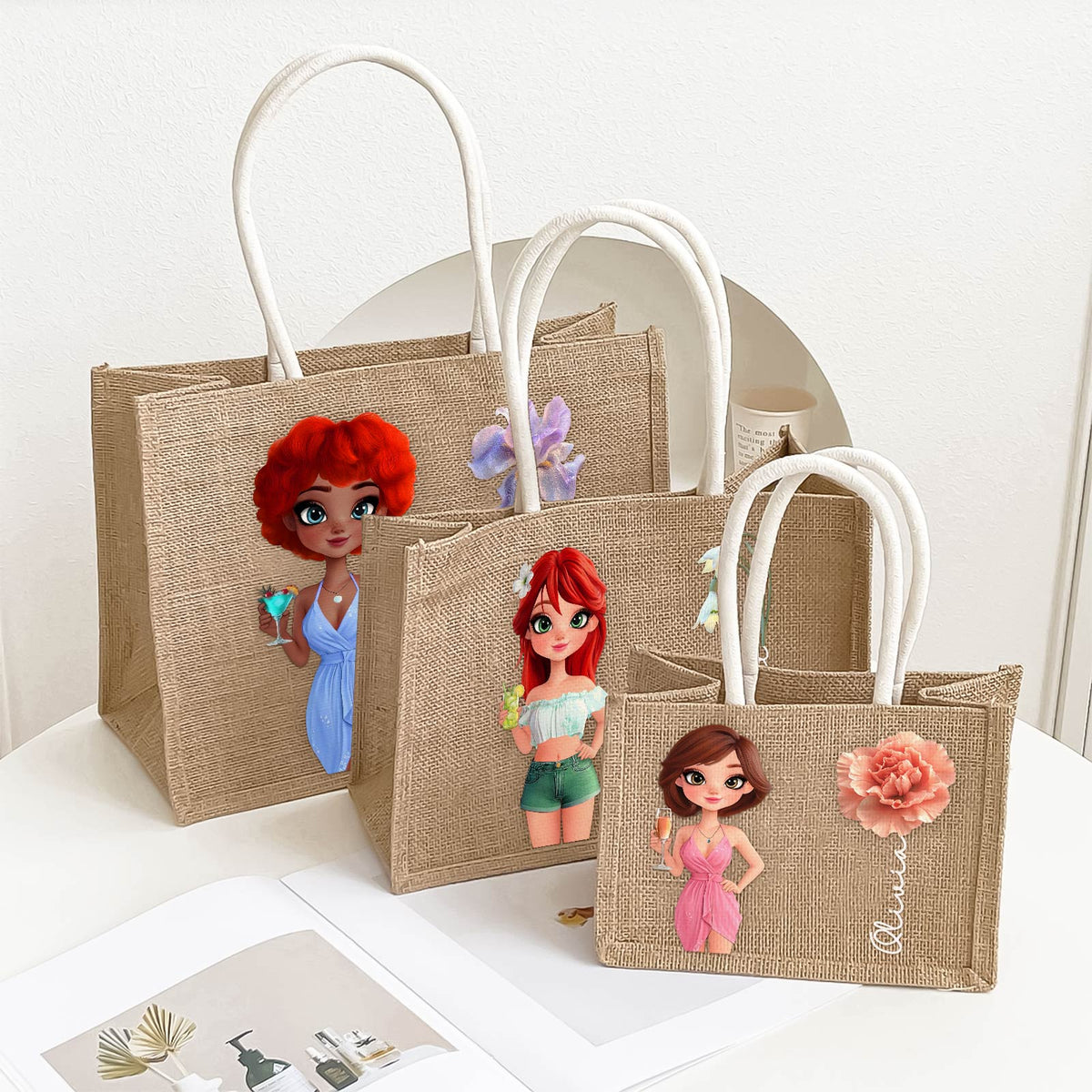 Flower - Personalized Beach Bag