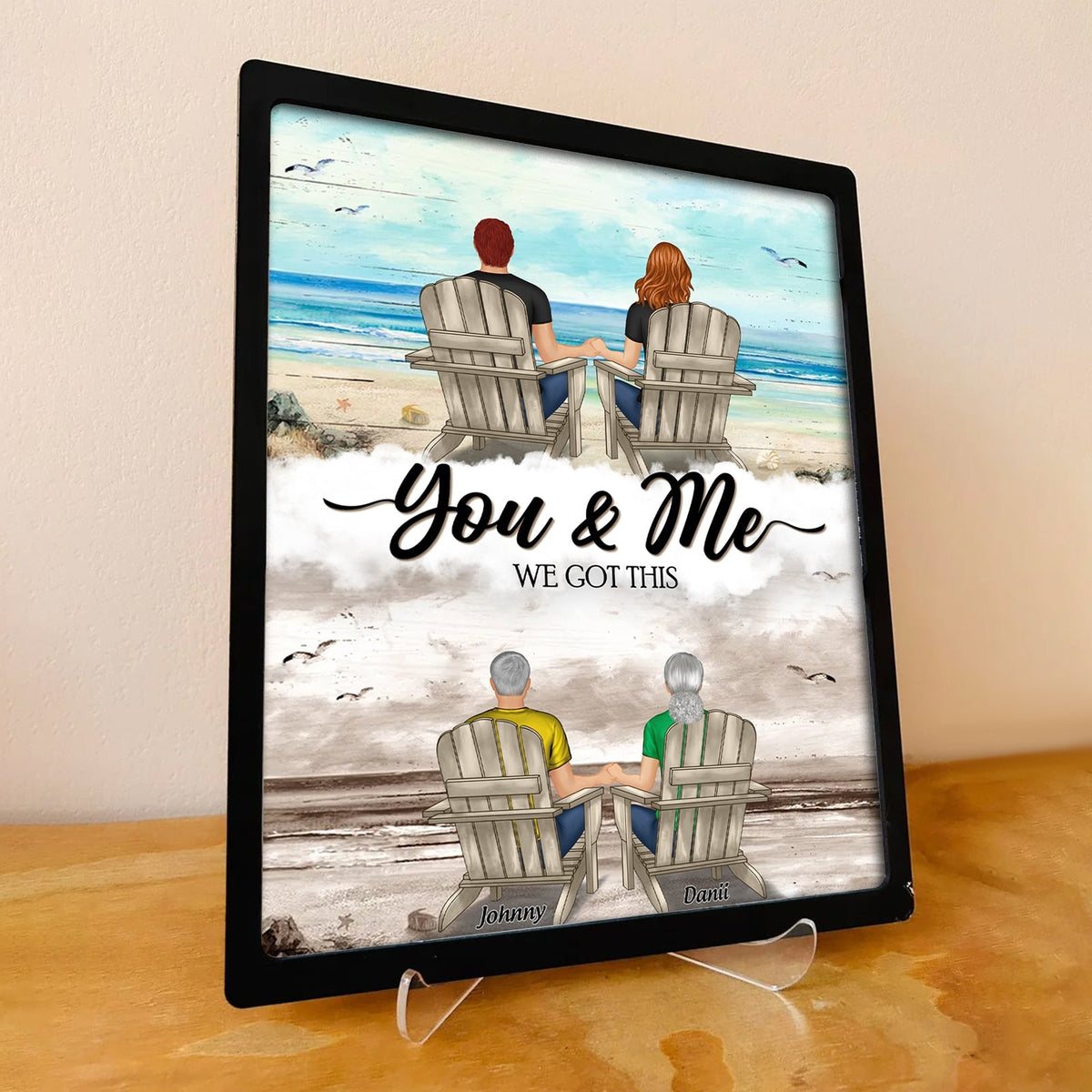 Couple - Toi & Moi On Peut Le Faire - Plaque en bois personnalisée