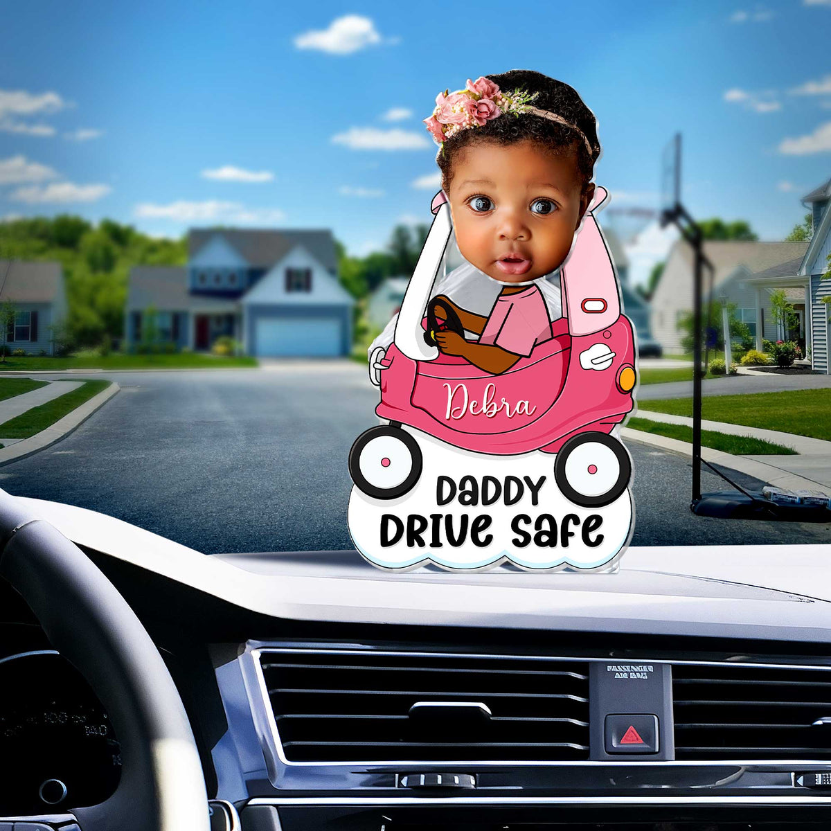 Family - Daddy Drive Safe - Personalized Custom Photo Shaking Head Standee