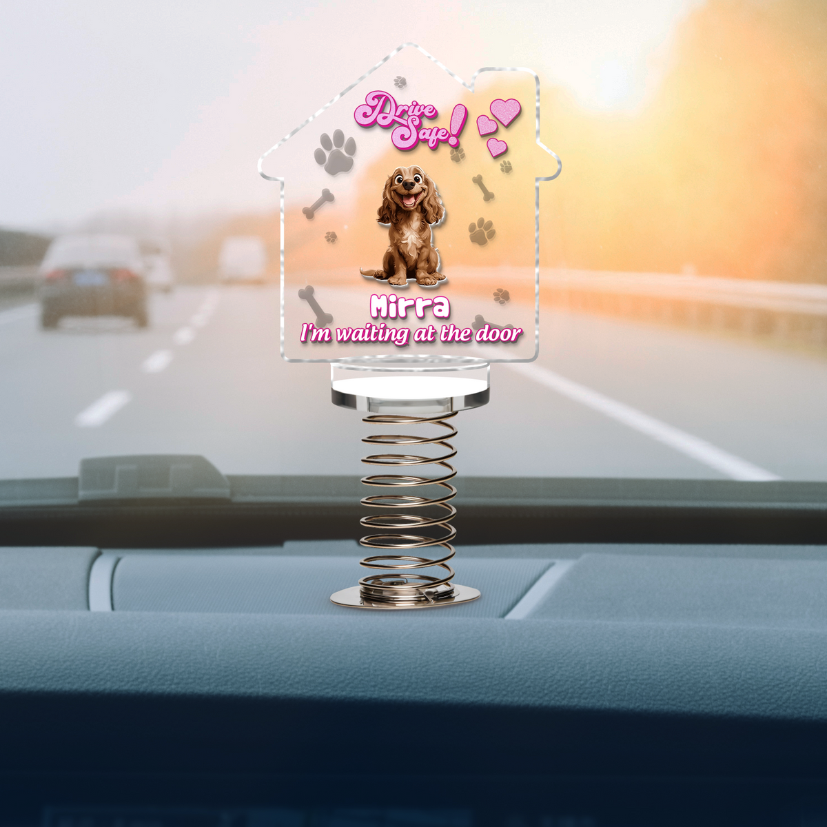Pet Lover - Drive Safe We're Waiting At The Door - Personalized Shaker Acrylic Standee