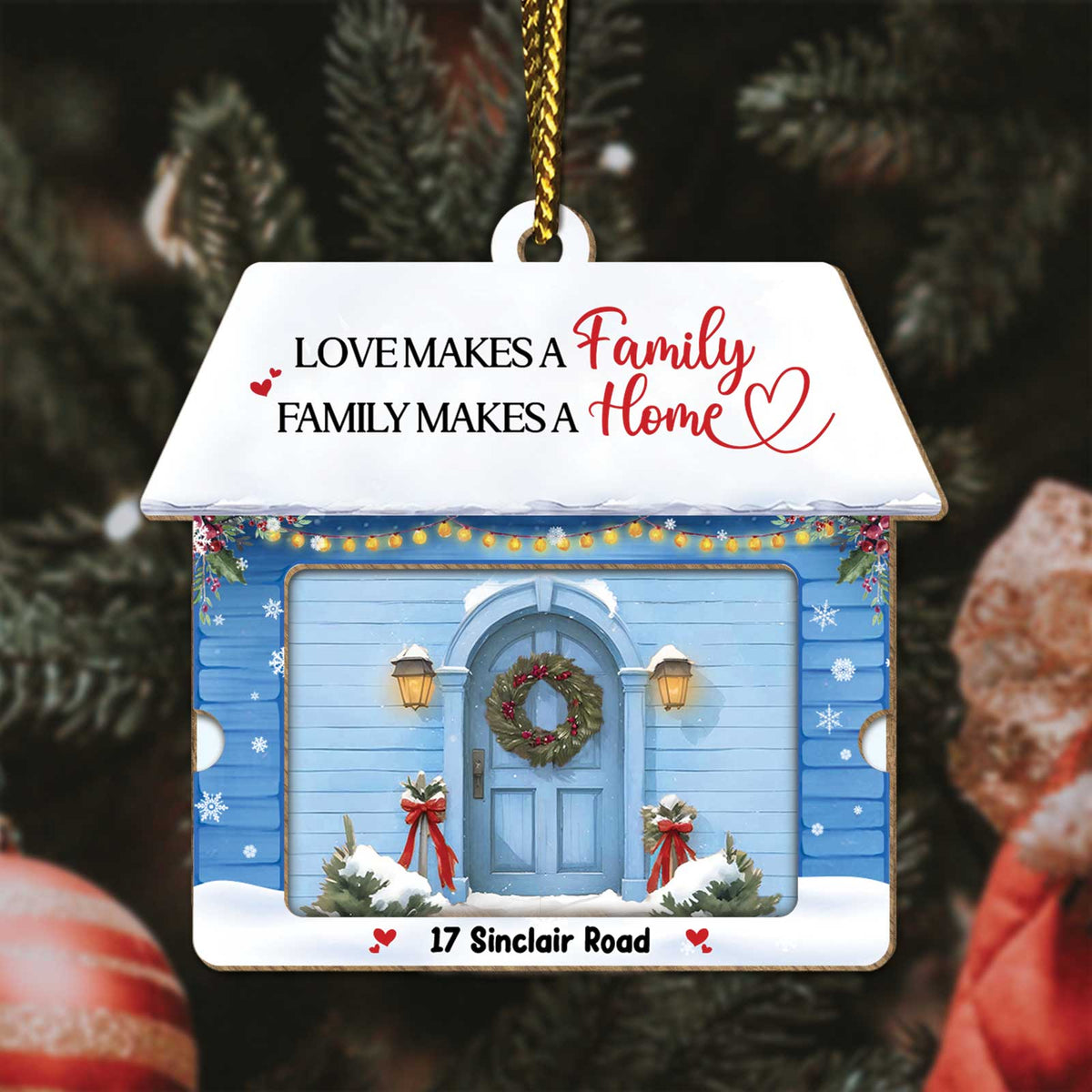 Family - Together Our Favorite Place To Be - Personalized Wooden Slider Card