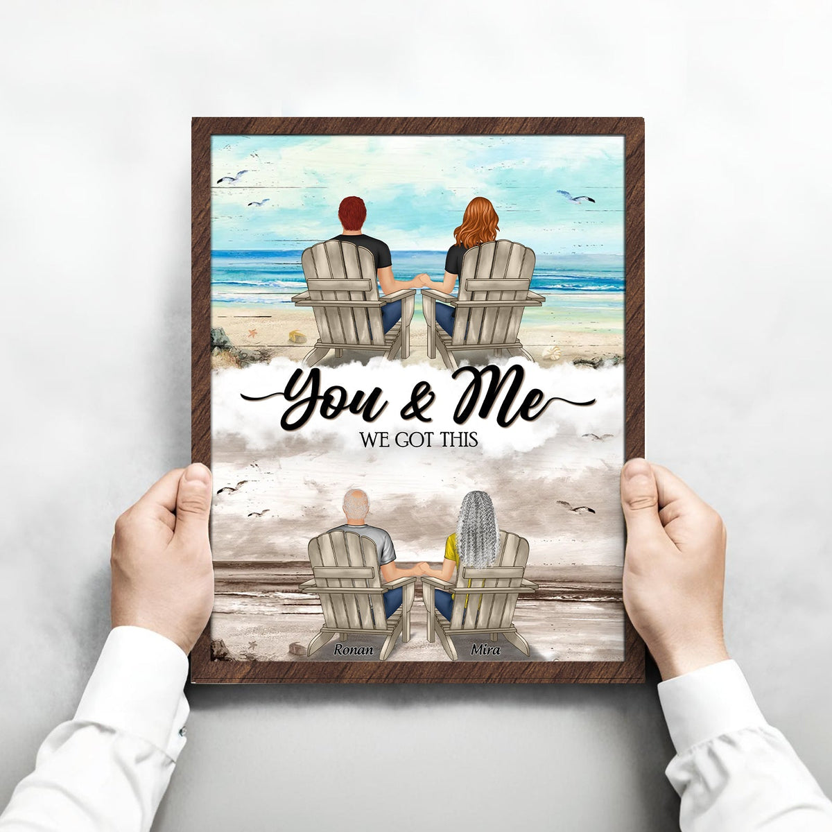 Couple - Toi & Moi On Peut Le Faire - Plaque en bois personnalisée