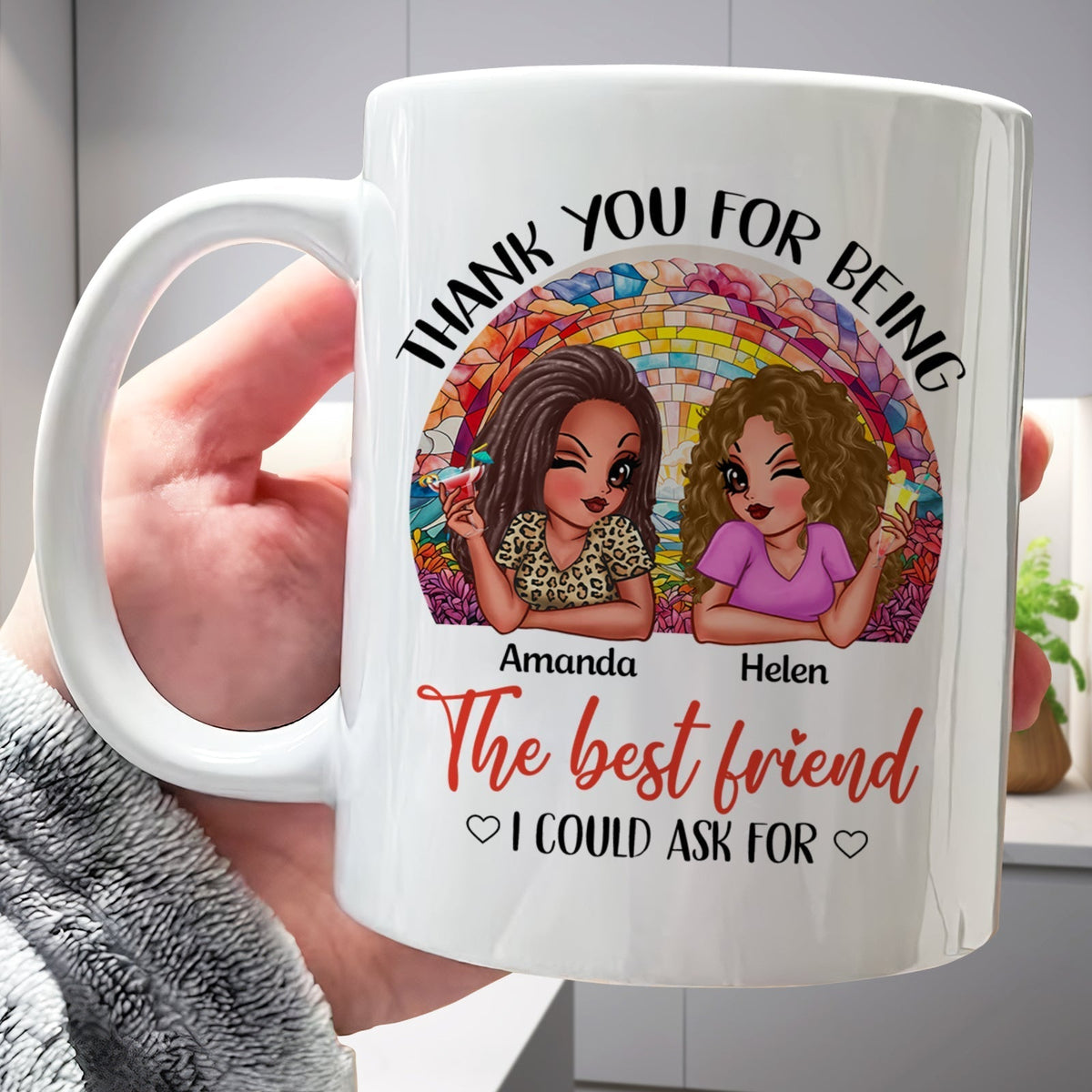 Meilleures amies - Merci d'être la meilleure amie que je puisse souhaiter - Mug personnalisé