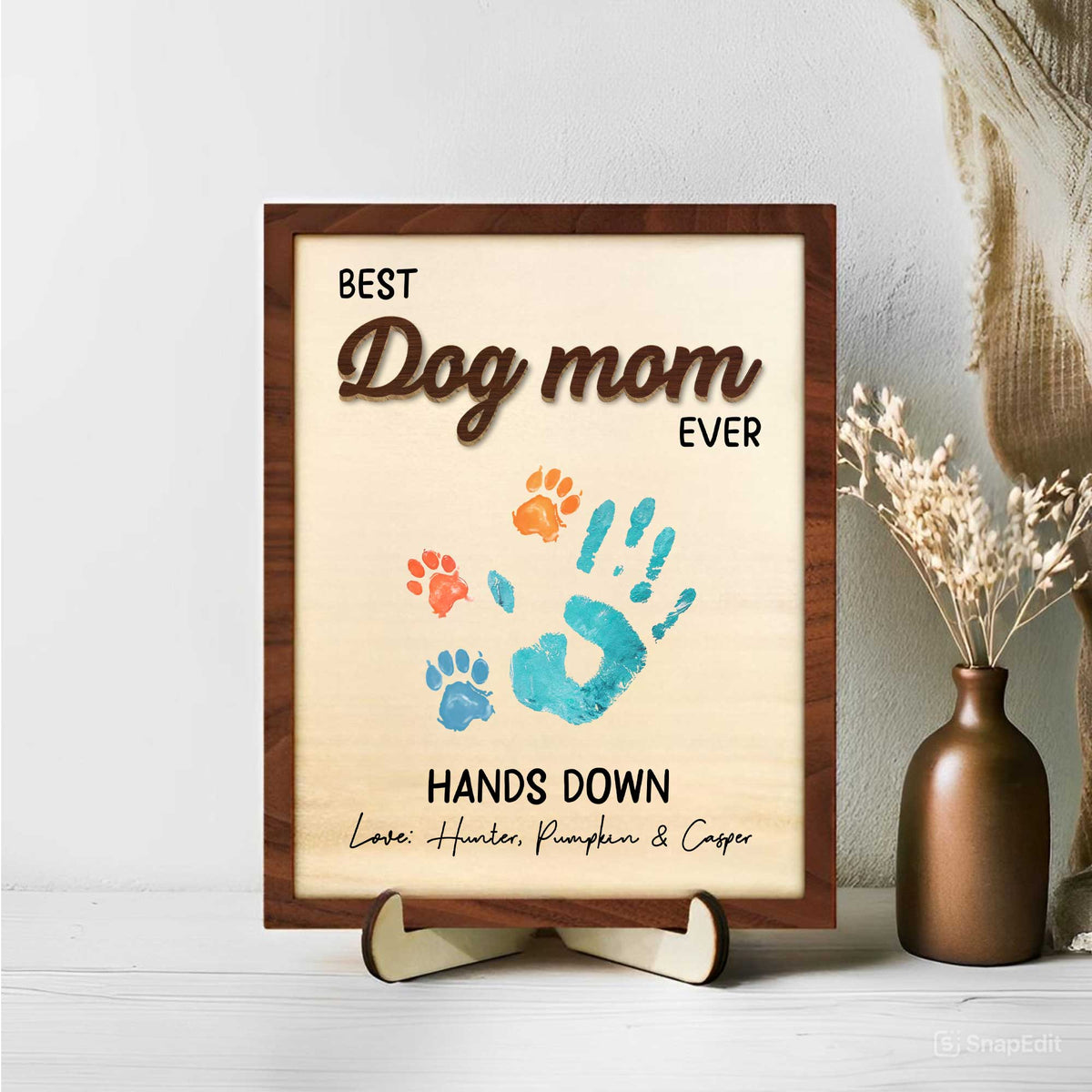 Pet Lover - Hands Down Sign - Personalized Wood Sign