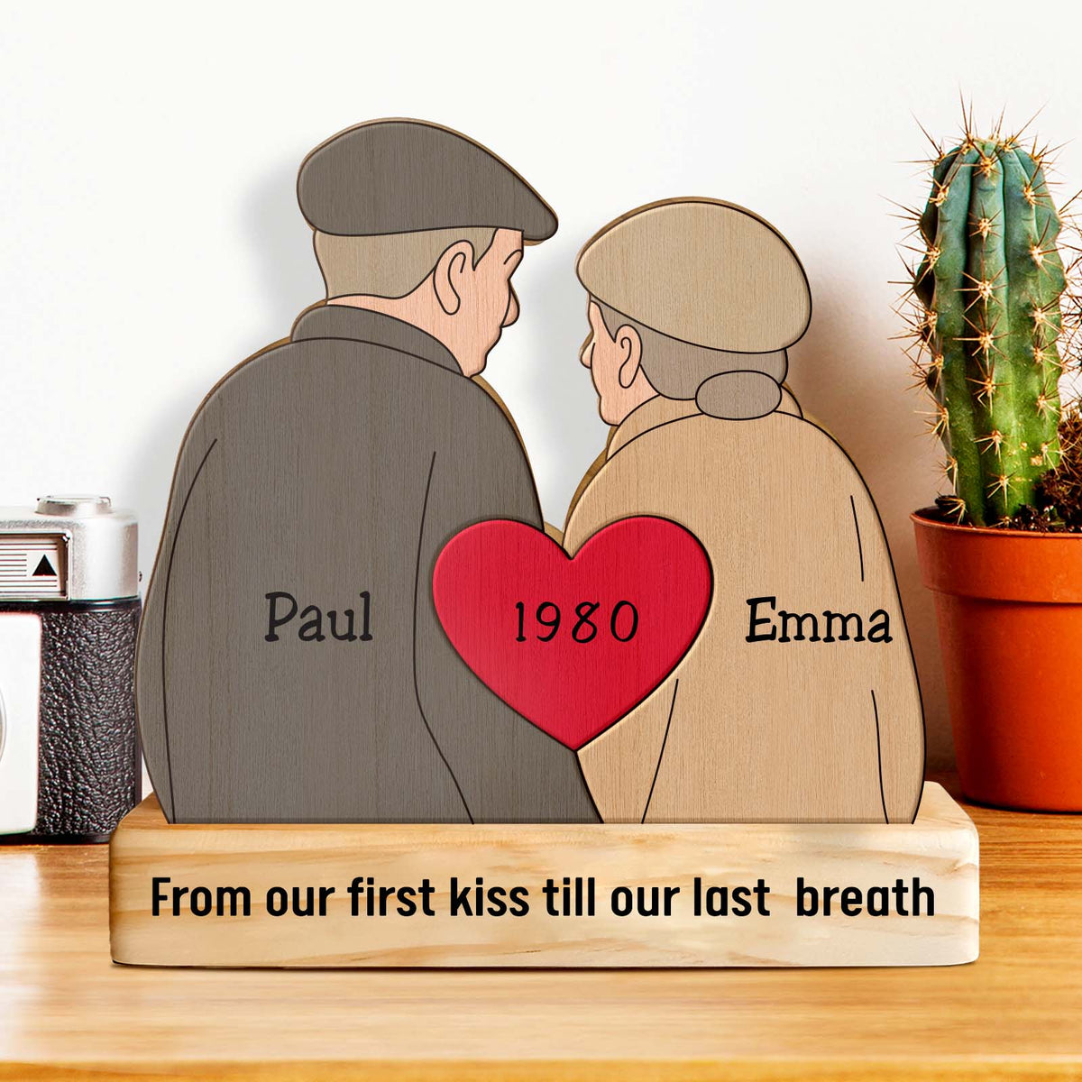 Couple - De notre premier baiser jusqu'à notre dernier souffle - Puzzle personnalisé