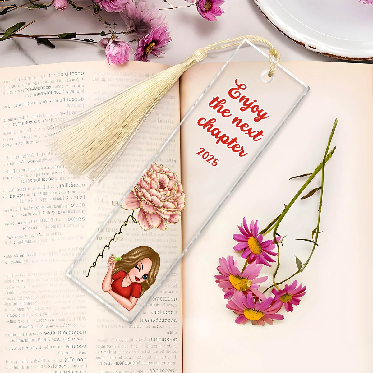 Book Lovers - Personalized Acrylic Bookmark
