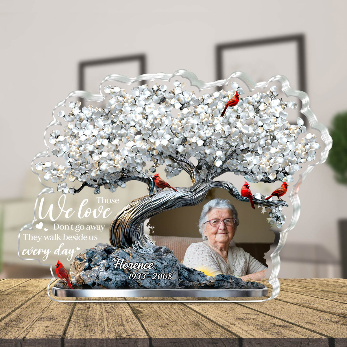 Famille - Je suis toujours avec vous - Plaque photo personnalisée en acrylique