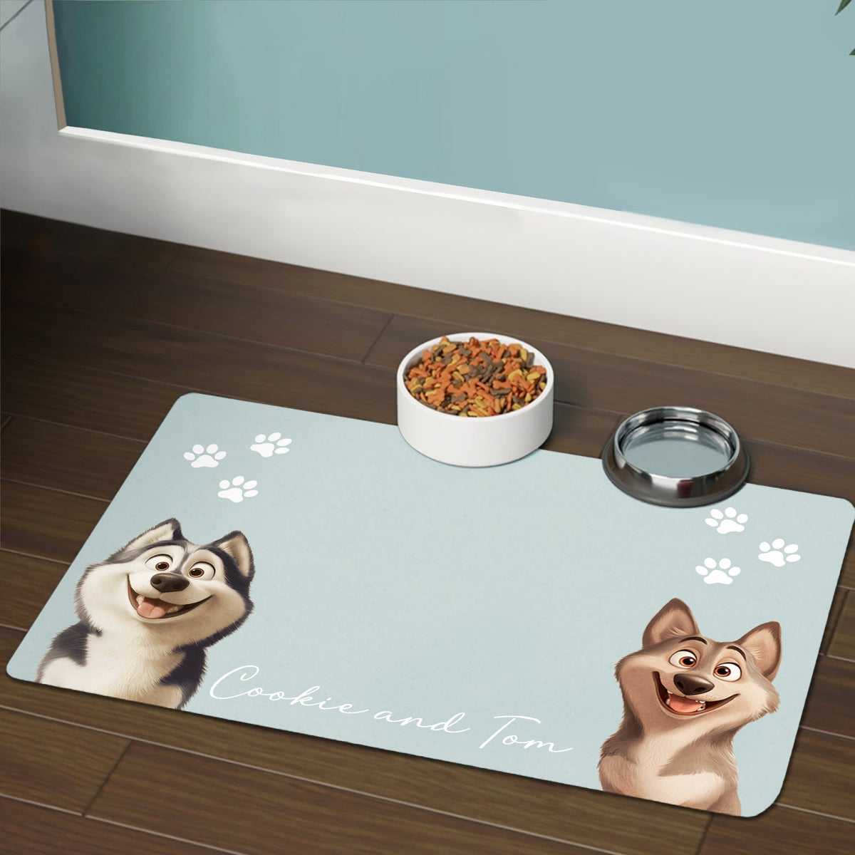 Pet Lover - Dog Placemat Custom Dog Bowl Mat - Personalized Pet Mat