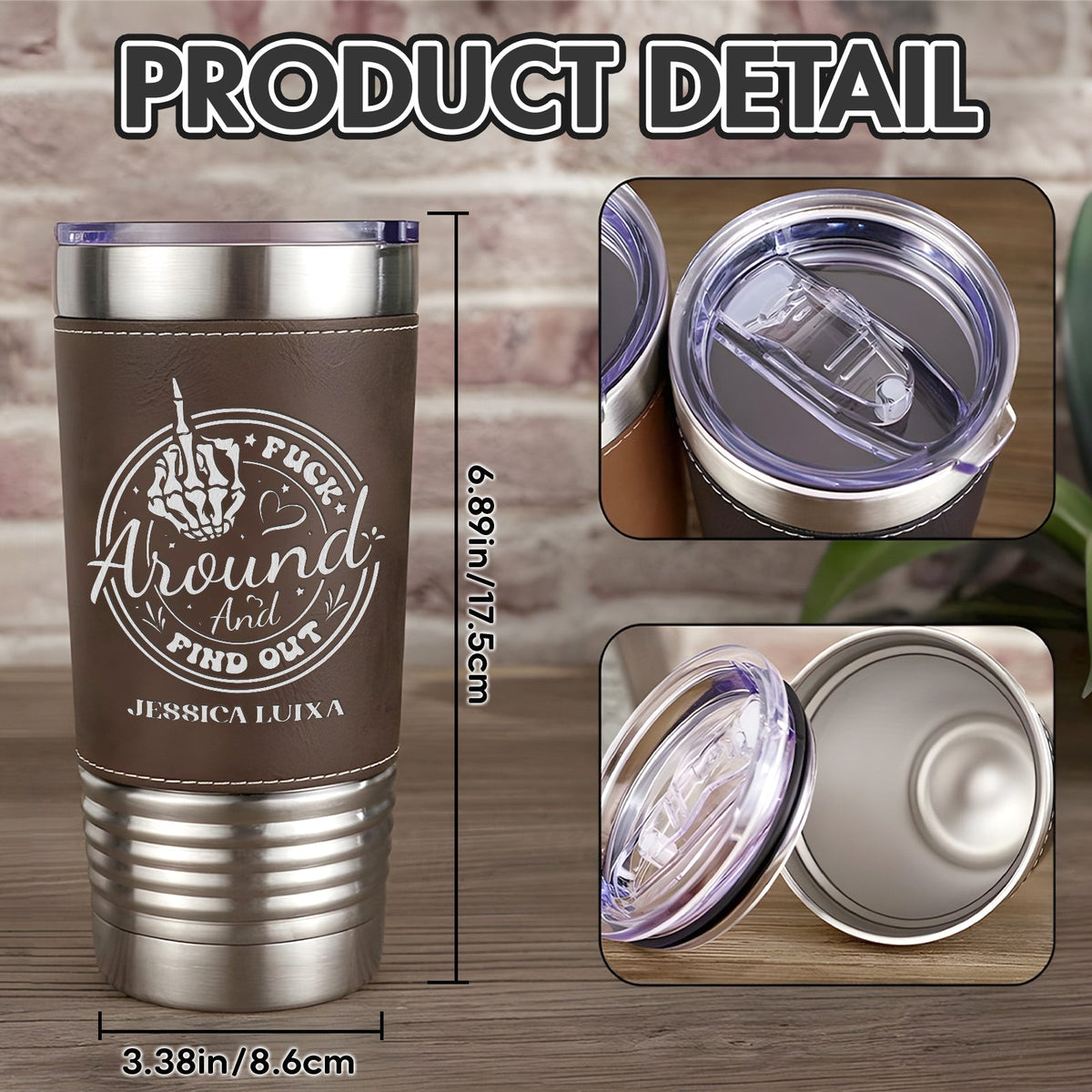 Fuck Around And Find Out - Personalized Stainless Steel Tumbler