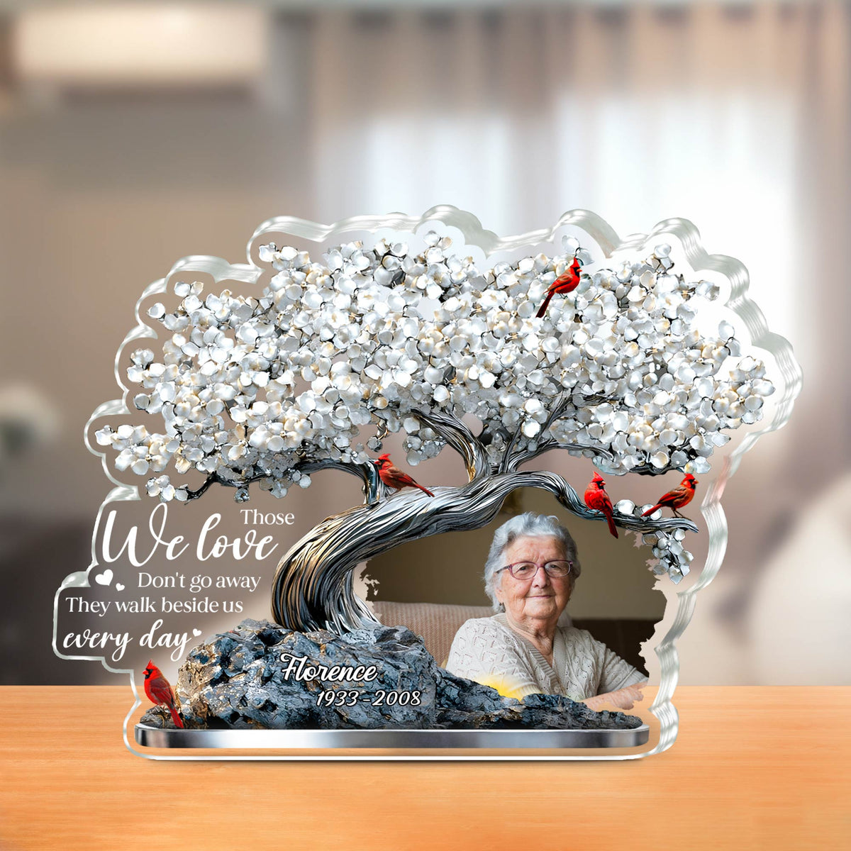 Famille - Je suis toujours avec vous - Plaque photo personnalisée en acrylique