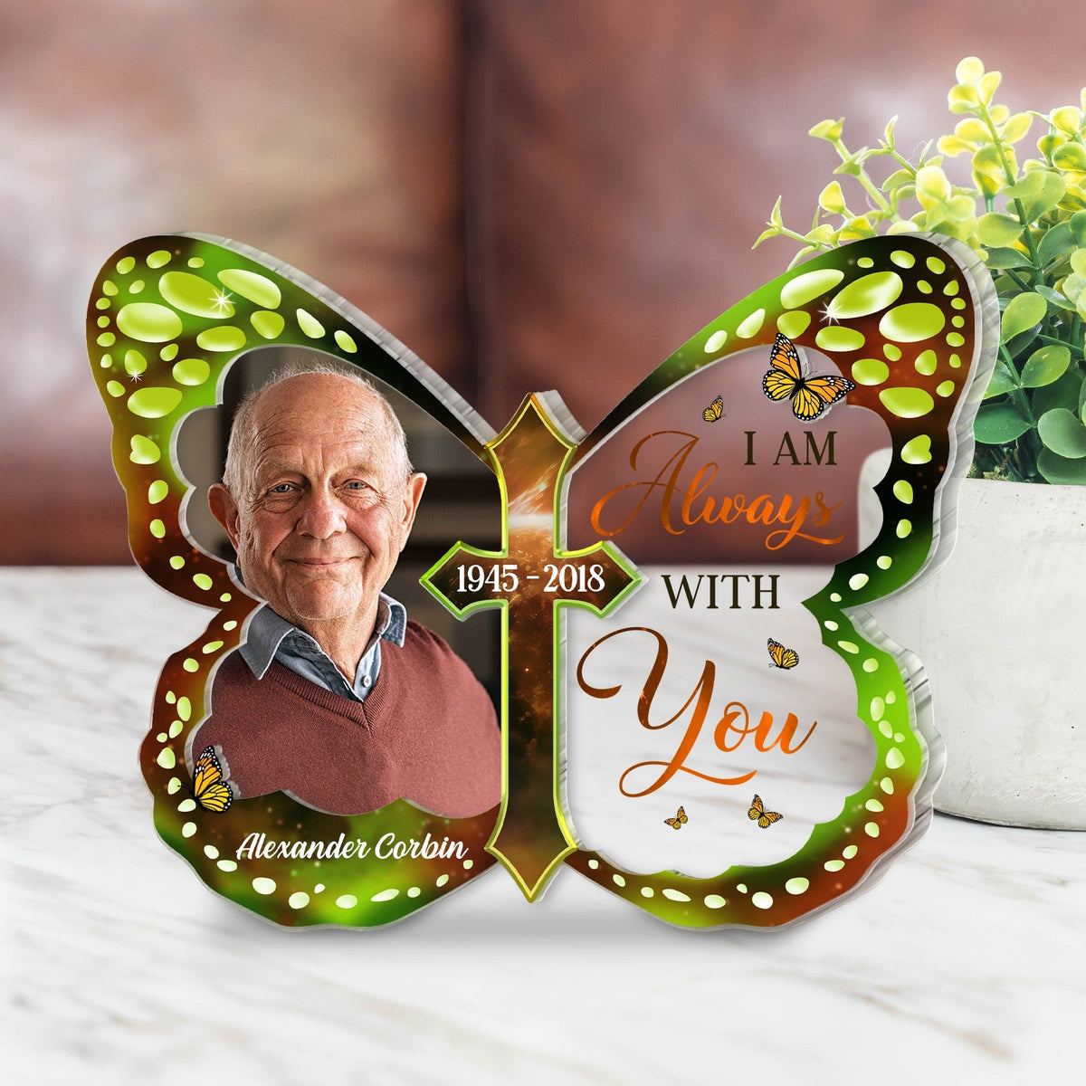 Family - Your Wings Were Ready But My Heart Was Not - Personalized 2 Layers Acrylic Plaque