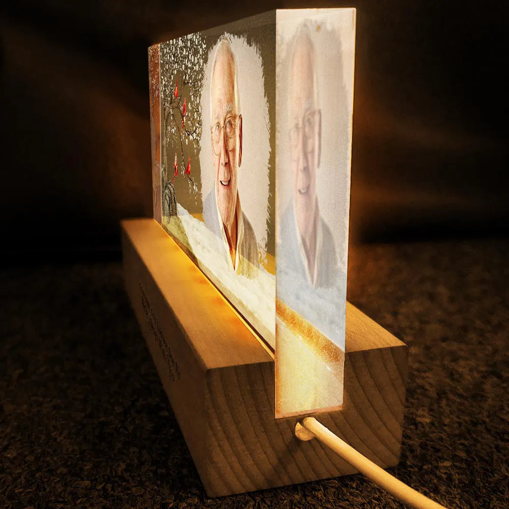 Famille - Souvenir familial « Je suis toujours avec vous » - Lampe LED personnalisée