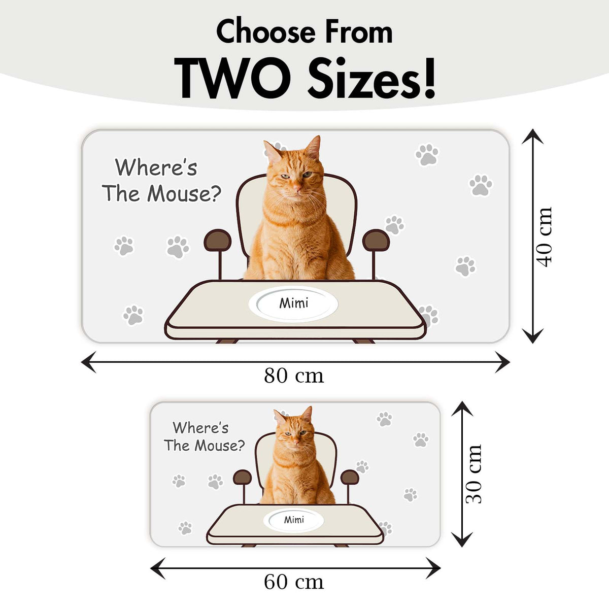 Pet Lover - Waiting For The Mouse - Personalized Mouse Pad