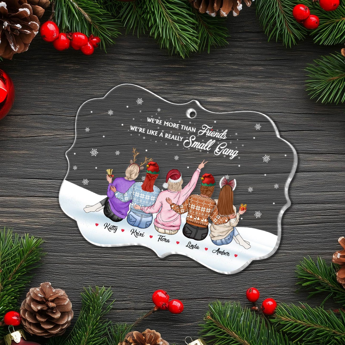 Besties - Not Sisters By Blood But Sisters By Heart - Personalized Ornament