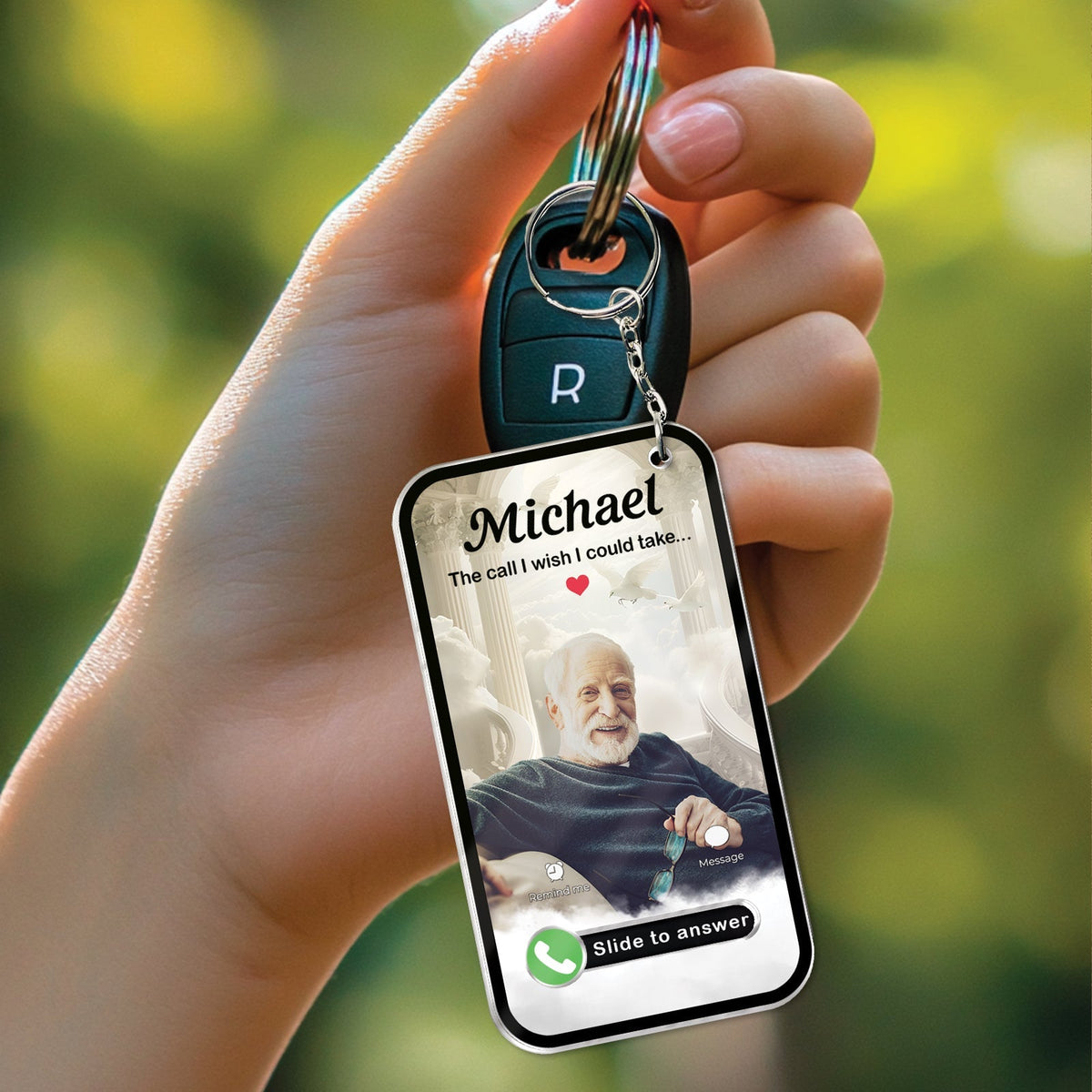 Family - The Call I Wish I Could Take - Personalized Photo Acrylic Slider Keychain