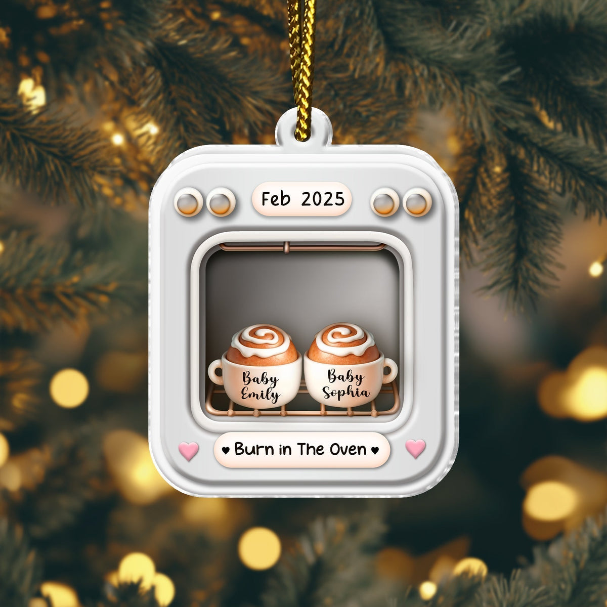 Family - Burn In The Oven - Personalized Acrylic Ornament