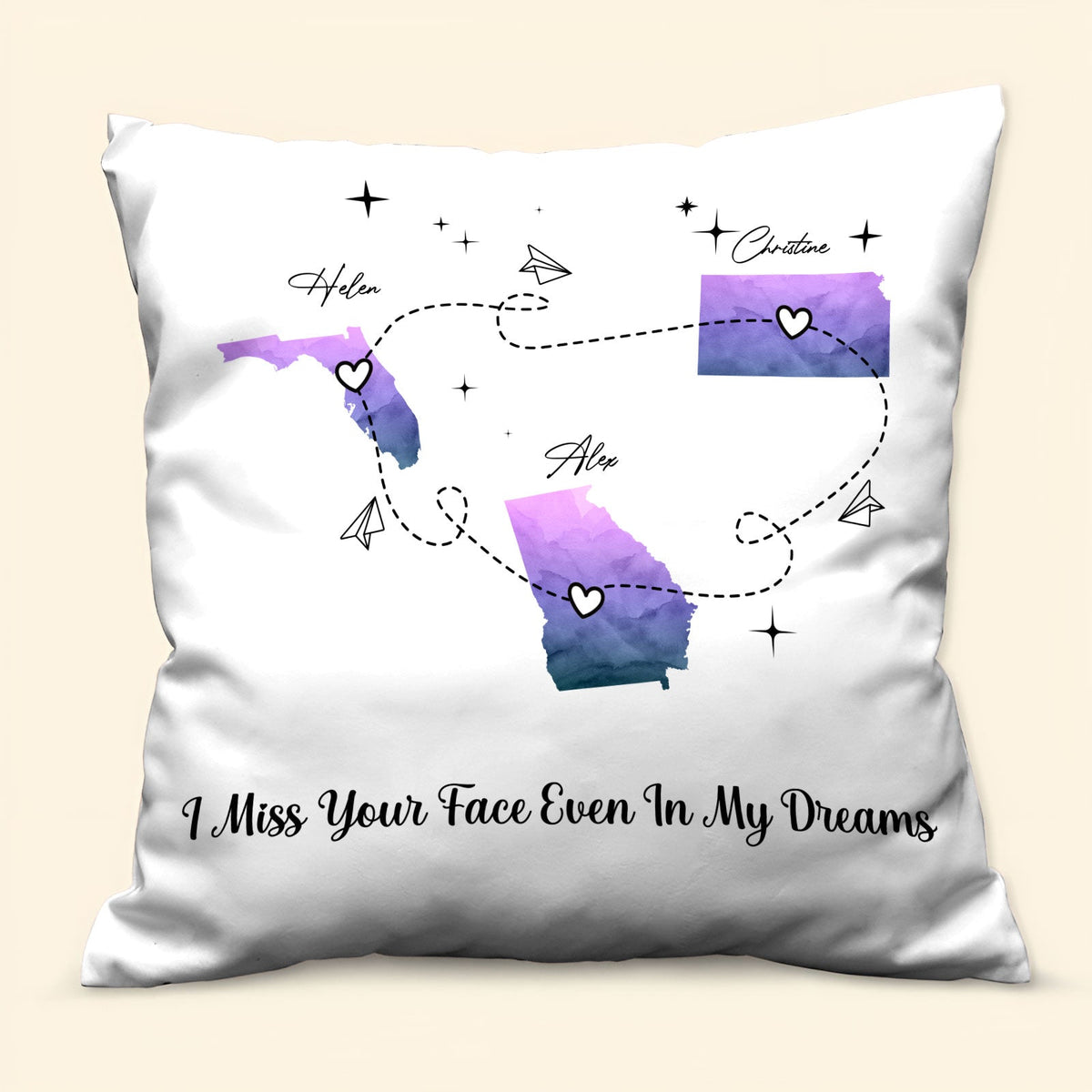Friends - I Miss Your Face - Personalized Pillow