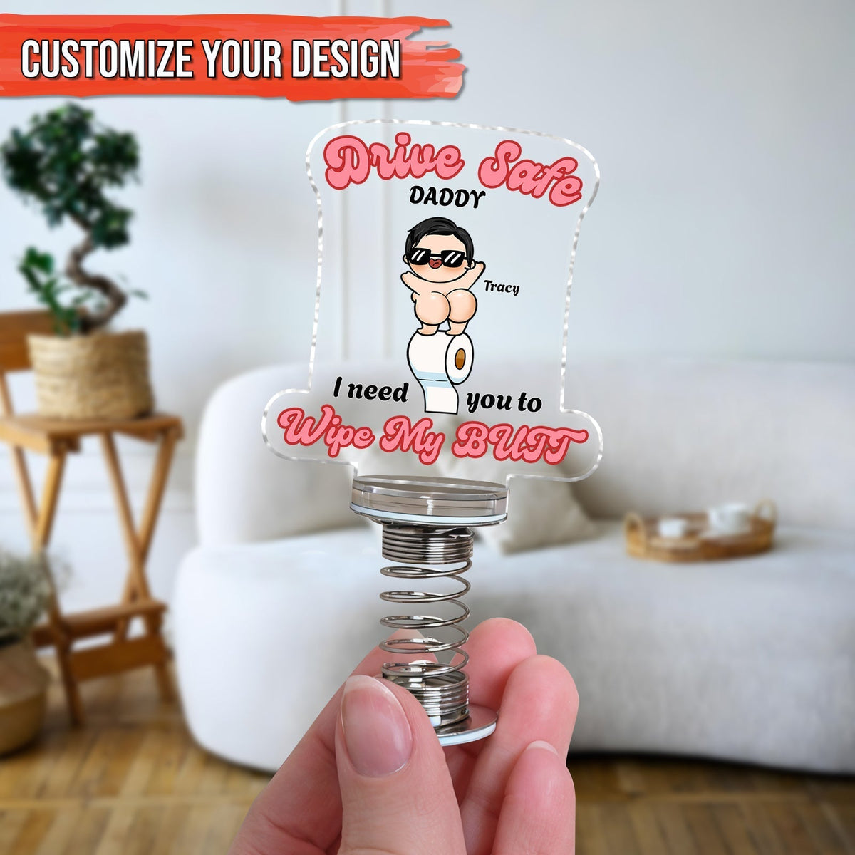 Father - Drive Safe Daddy - Personalized Shaker Acrylic Standee