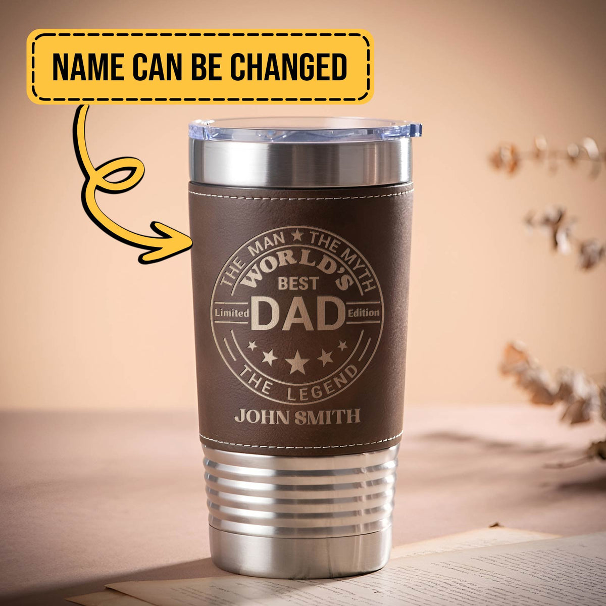 Dad - The Man The Myth The Legend - Personalized Stainless Steel Tumbler