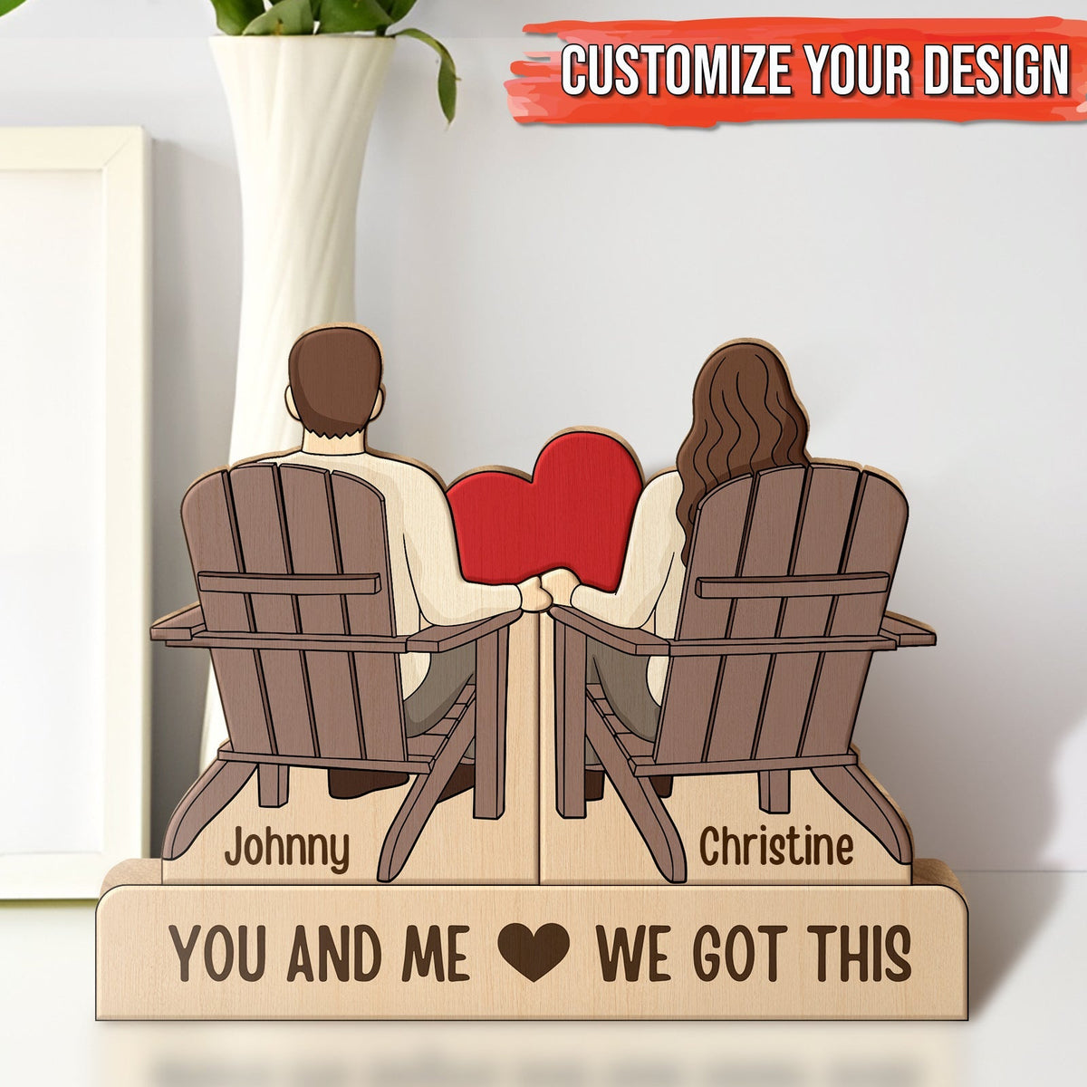 Couple - Toi et moi, on peut le faire - Puzzle personnalisé