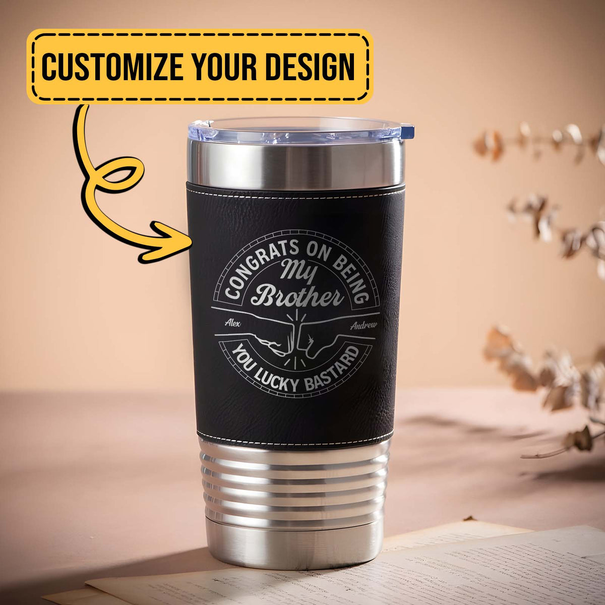Friends - Congrats On Being My Friend, You Lucky Bastard - Personalized Stainless Steel Tumbler