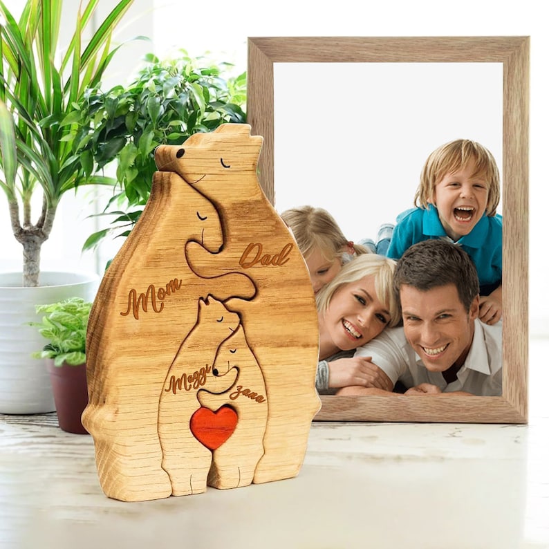 Family - Wooden Bears Family - Personalized Wooden Puzzle