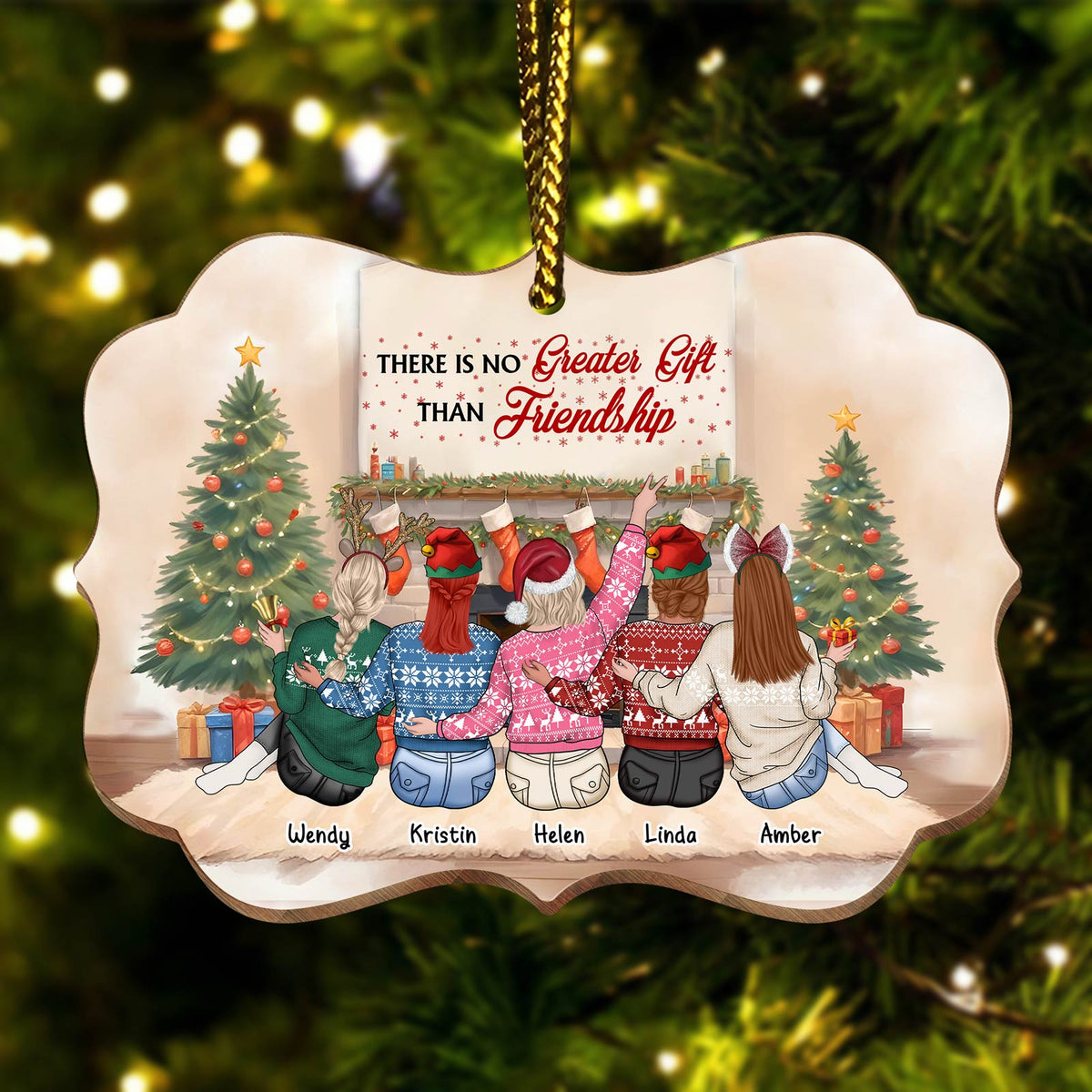 Besties - Not Sisters By Blood But Sisters By Heart - Personalized Ornament