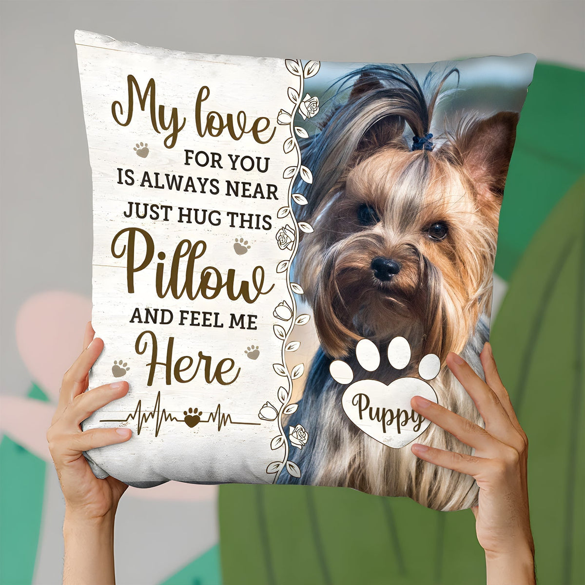 Amoureux des animaux - Alors tu sais que je suis là - Coussin personnalisé commémoratif