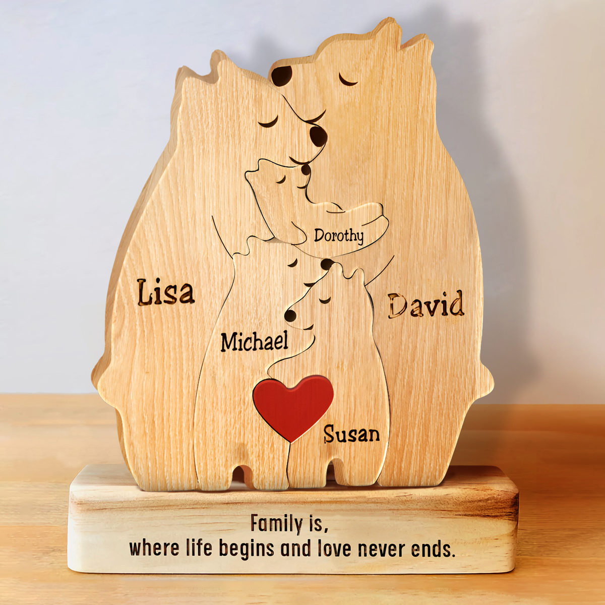 Famille - Ours de la famille - Puzzle personnalisé ( Ver 2 )
