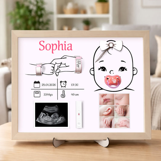 Personalized Wooden Baby Memory Sign – Baby’s First Moments Keepsake