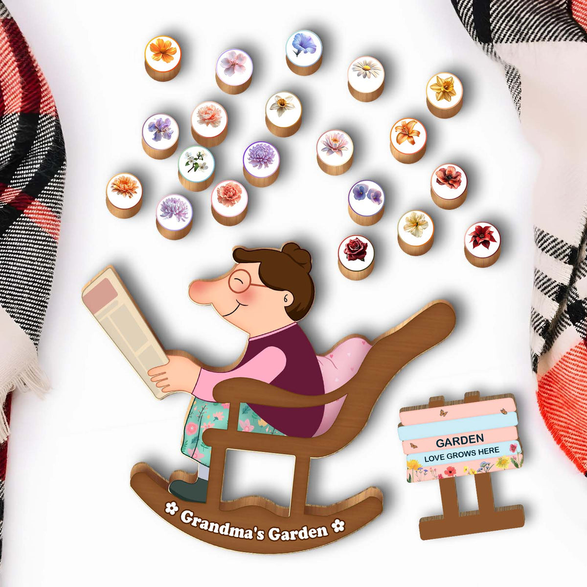 Family - Grandma's Garden - Personalized Balancing Game