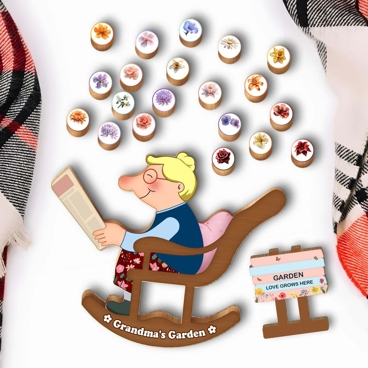 Family - Grandma's Garden - Personalized Balancing Game
