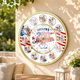 My First 4th of July Baby Clock, Personalized First Year Milestone Keepsake, Patriotic Baby Gift, Nursery Decor