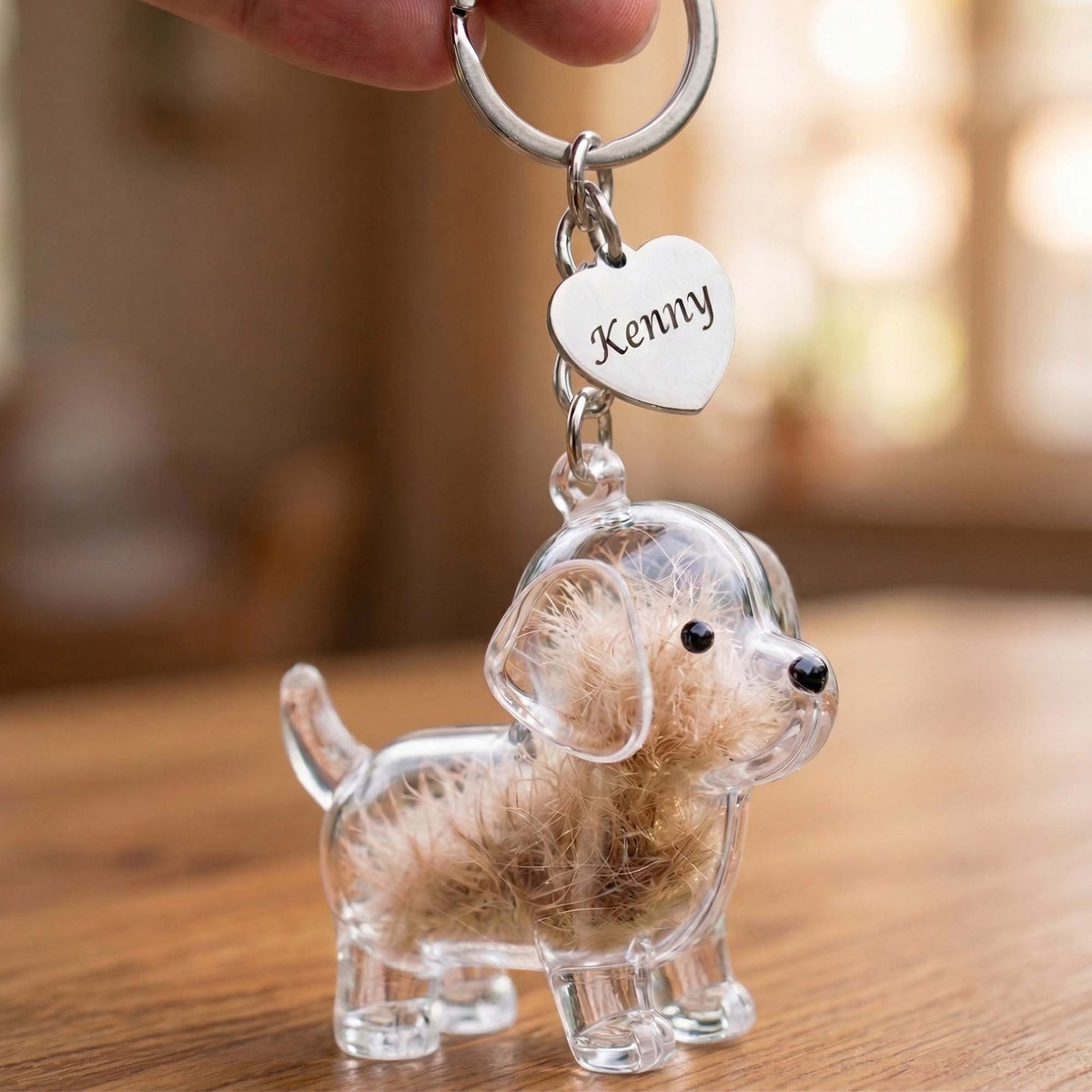 A Piece of Your Pet Forever – Personalized Pet Fur Keepsake Holder with Name Tag