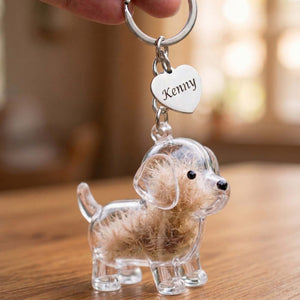 A Piece of Your Pet Forever – Personalized Pet Fur Keepsake Holder with Name Tag