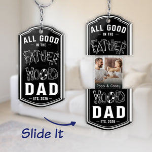Father's Day Gift, Hidden Message for Dad, Father, Grandpa, Papa - Personalized Acrylic Keychain