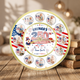 My First 4th of July Baby Clock, Personalized First Year Milestone Keepsake, Patriotic Baby Gift, Nursery Decor