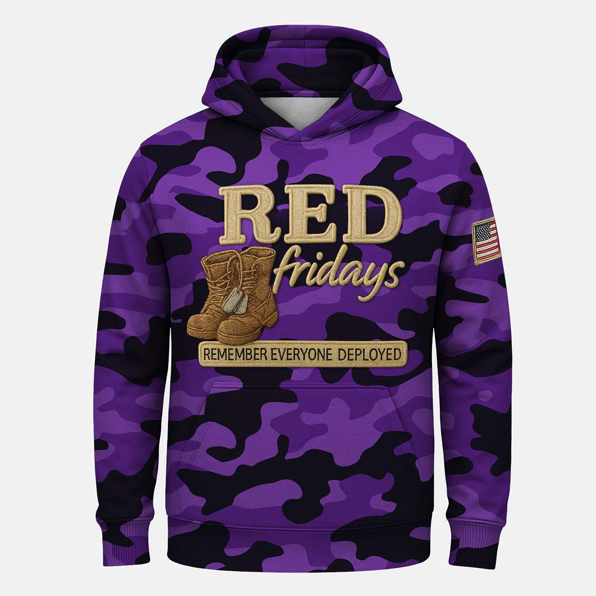 Red Friday All-Over Print Camouflage Apparel Set
