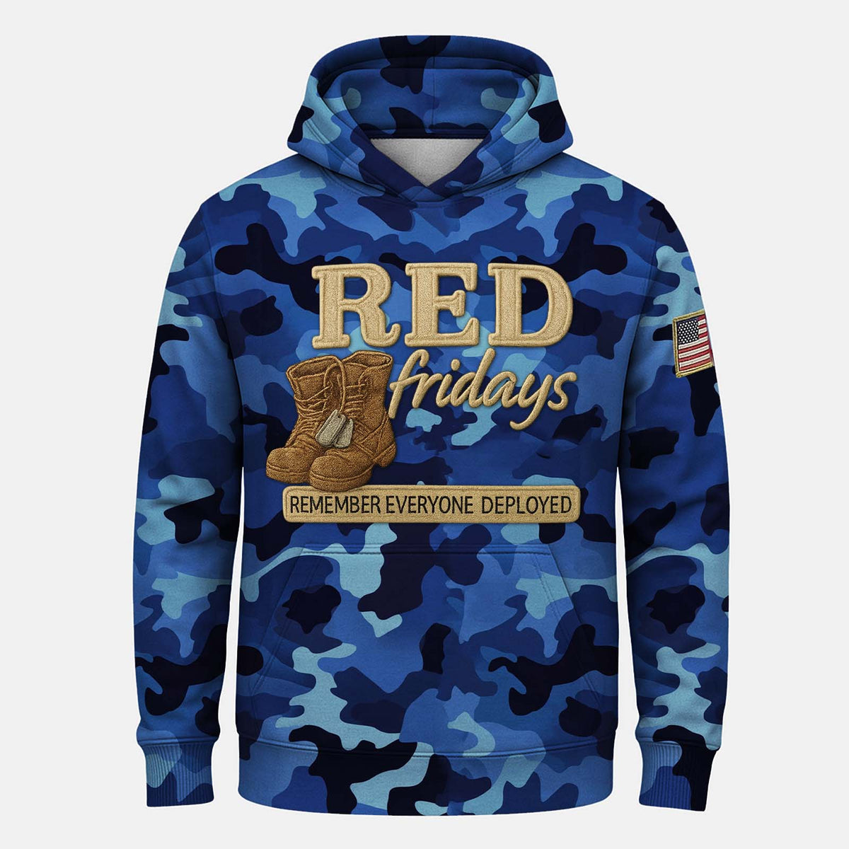 Red Friday All-Over Print Camouflage Apparel Set