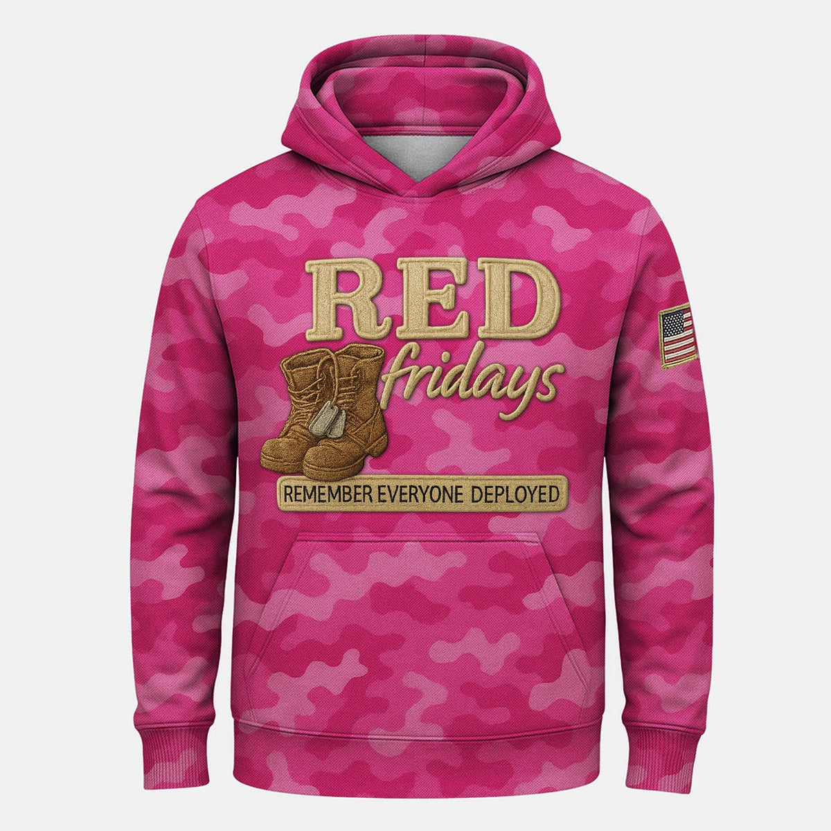 Red Friday All-Over Print Camouflage Apparel Set