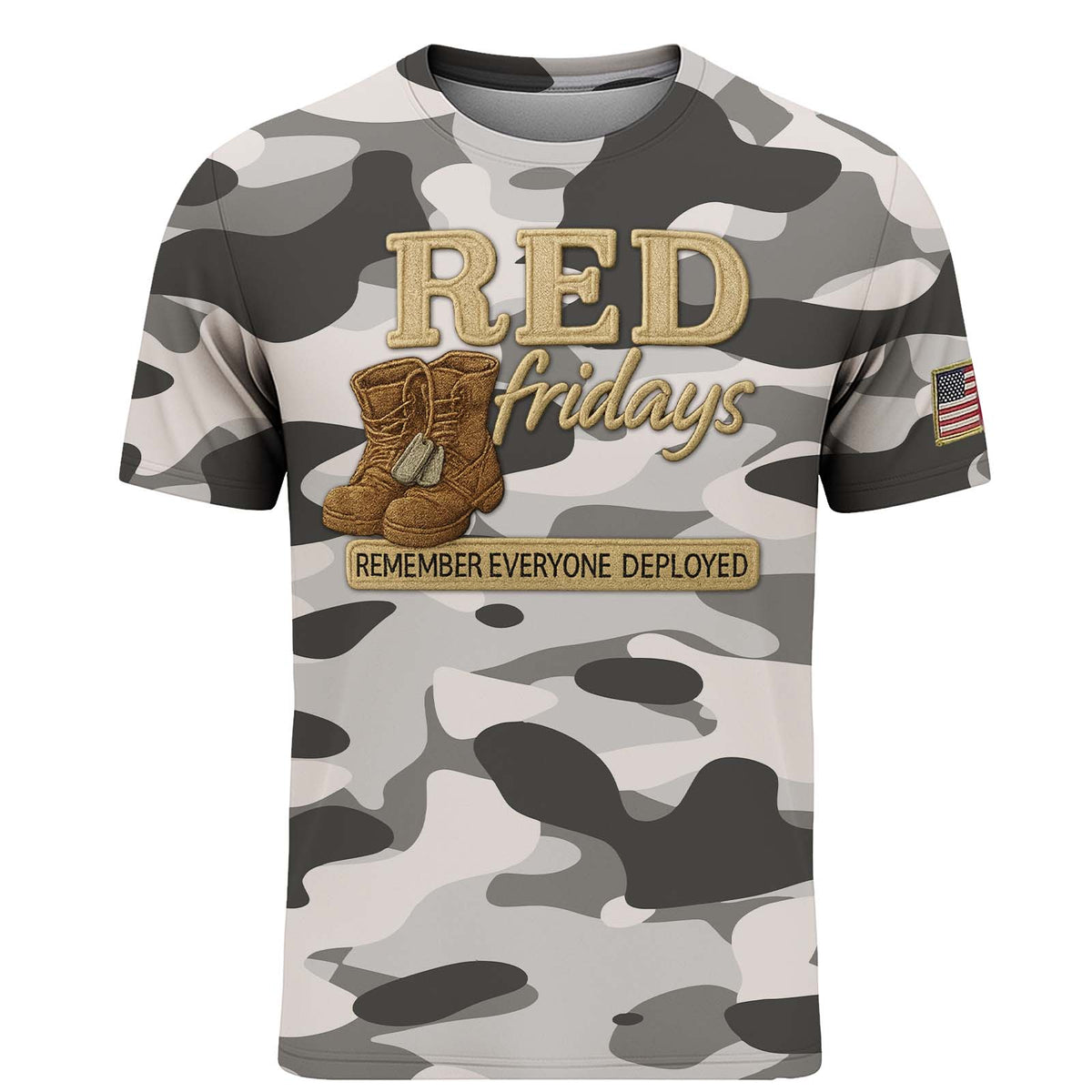 Red Friday All-Over Print Camouflage Apparel Set